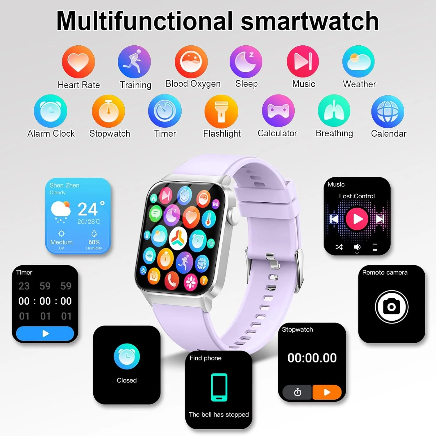 Smart Watch for Men Women, 1.85"Smartwatch with Answer/Make Call Watches