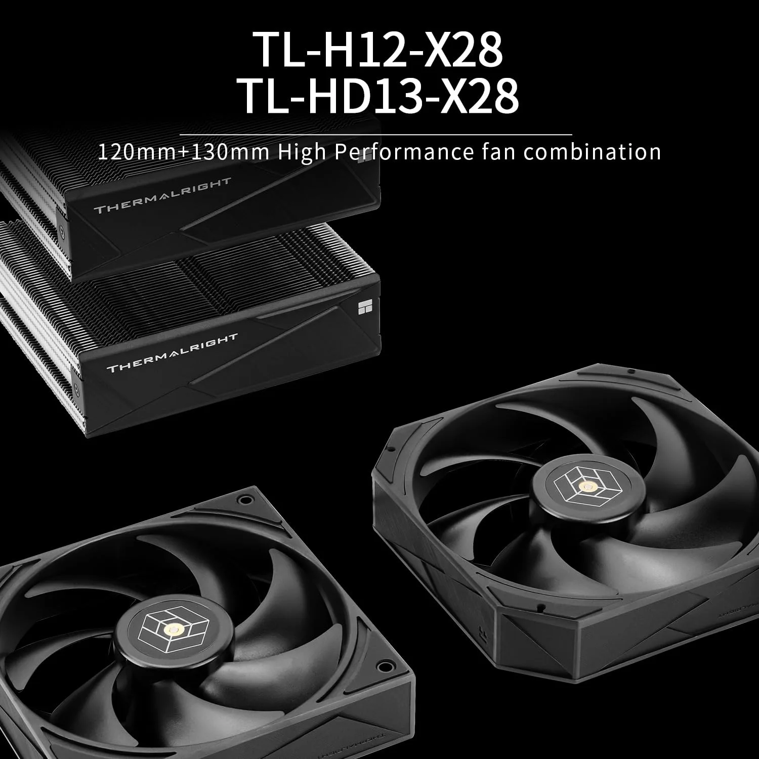 Thermalright Royal Pretor 130 CPU Cooler, 6 Heat Pipes Heatsink CPU Cooling, TL-H12-X28 and TL-HD13-X28 Fan, Compatible with Intel LGA115X/1200/2011/1700/1851;AM4/AM5 Platforms,Desktop Tower Cooling