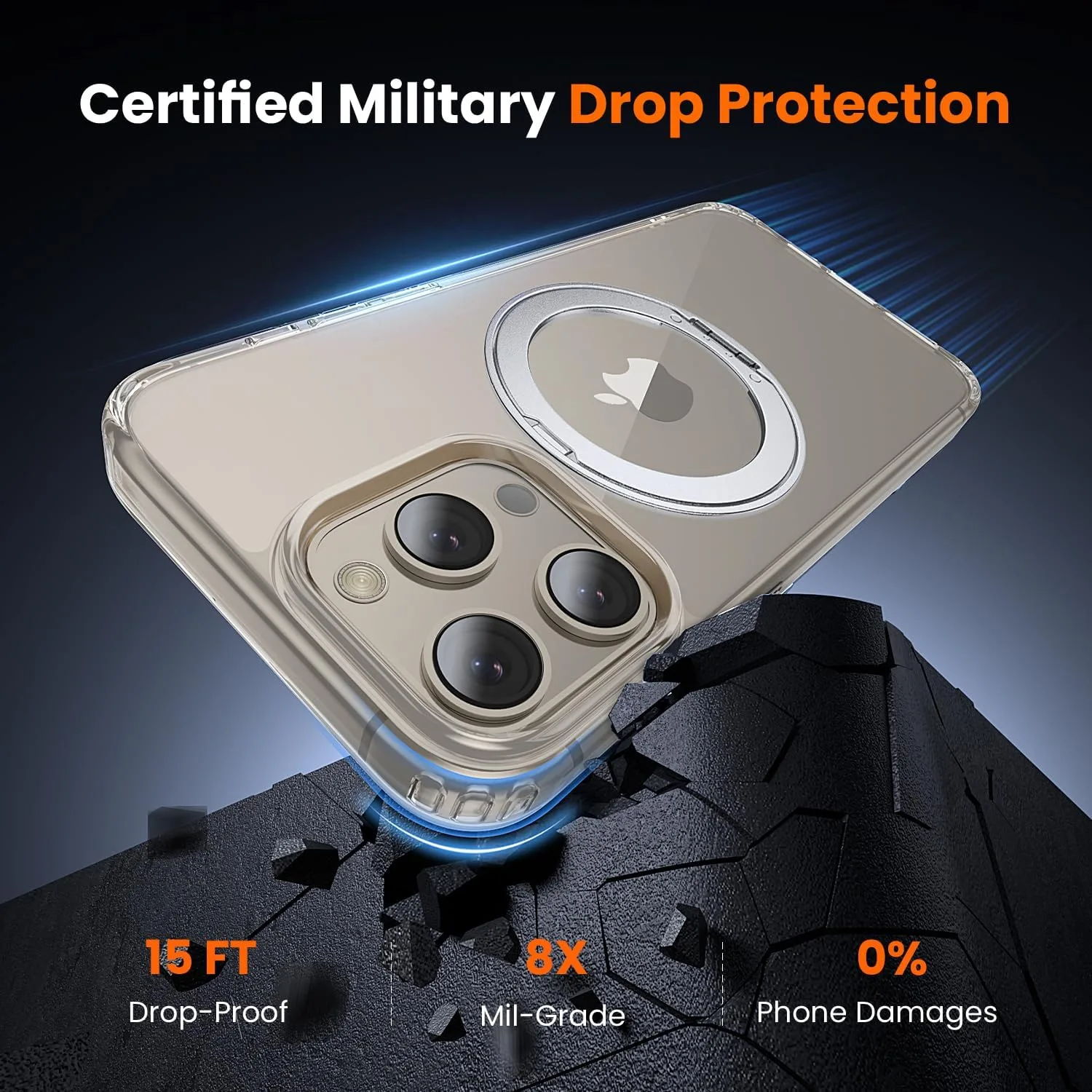toushion 3 in 1 for iPhone 15 Pro Max Case Stand
