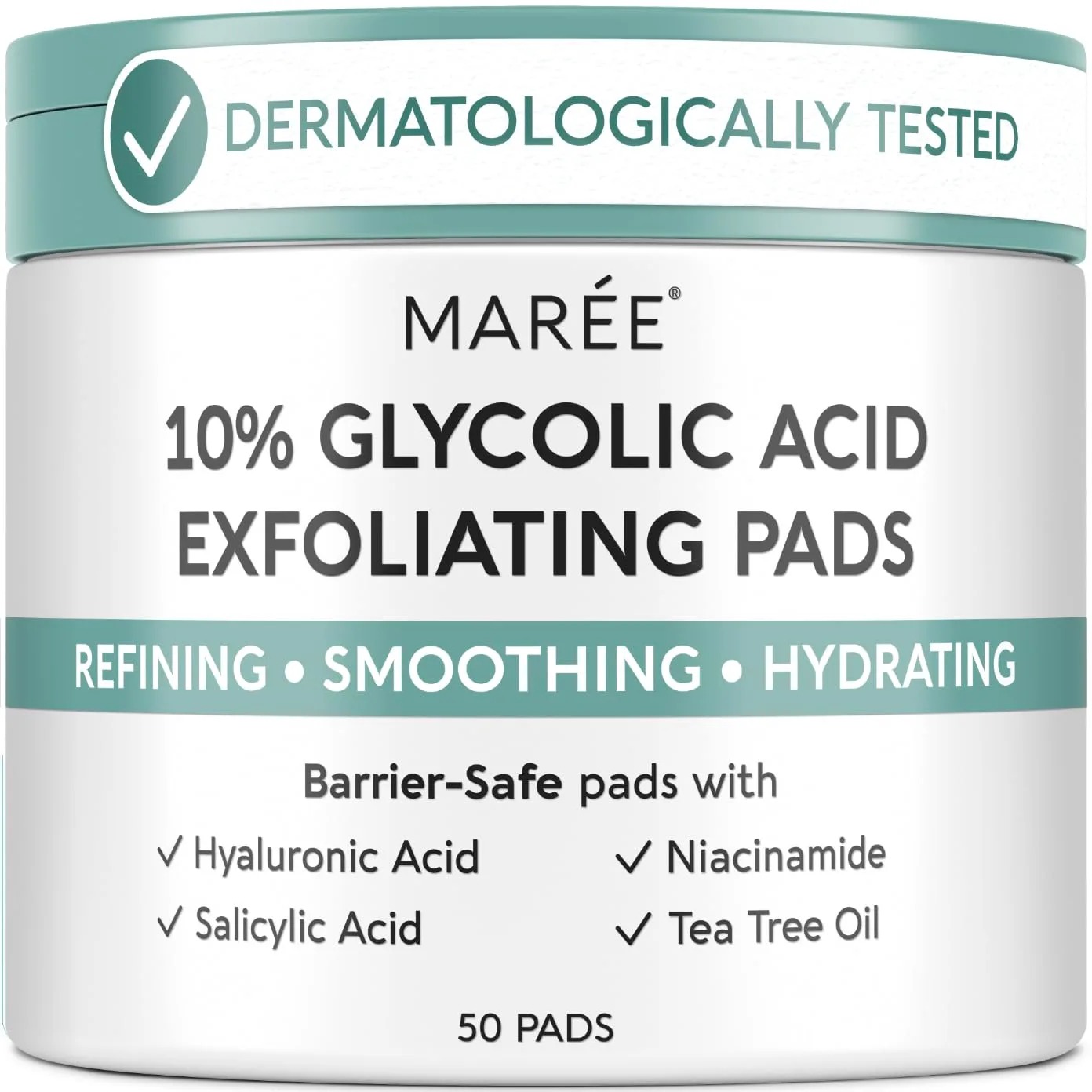 MAREE Glycolic Acid Pads - Exfoliating Face Pads - Zero Pore Toner for Face