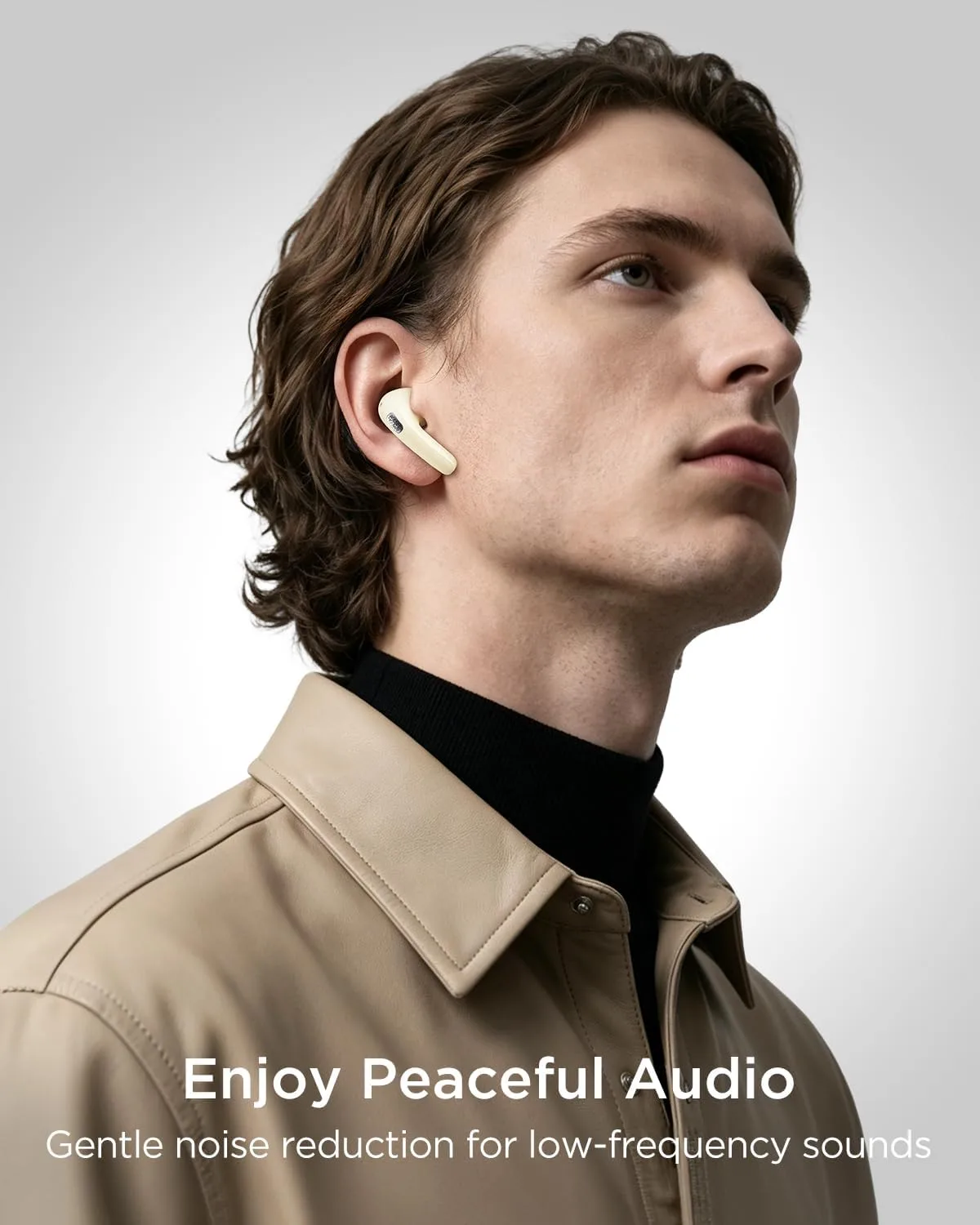 T30 Noise Cancelling Earbuds with Phone Stand, Punchy Bass, 4-Mic, True Wireless Bluetooth 6.0 in Ear Headphones, 28H Playtime, IPX4(Off-White)