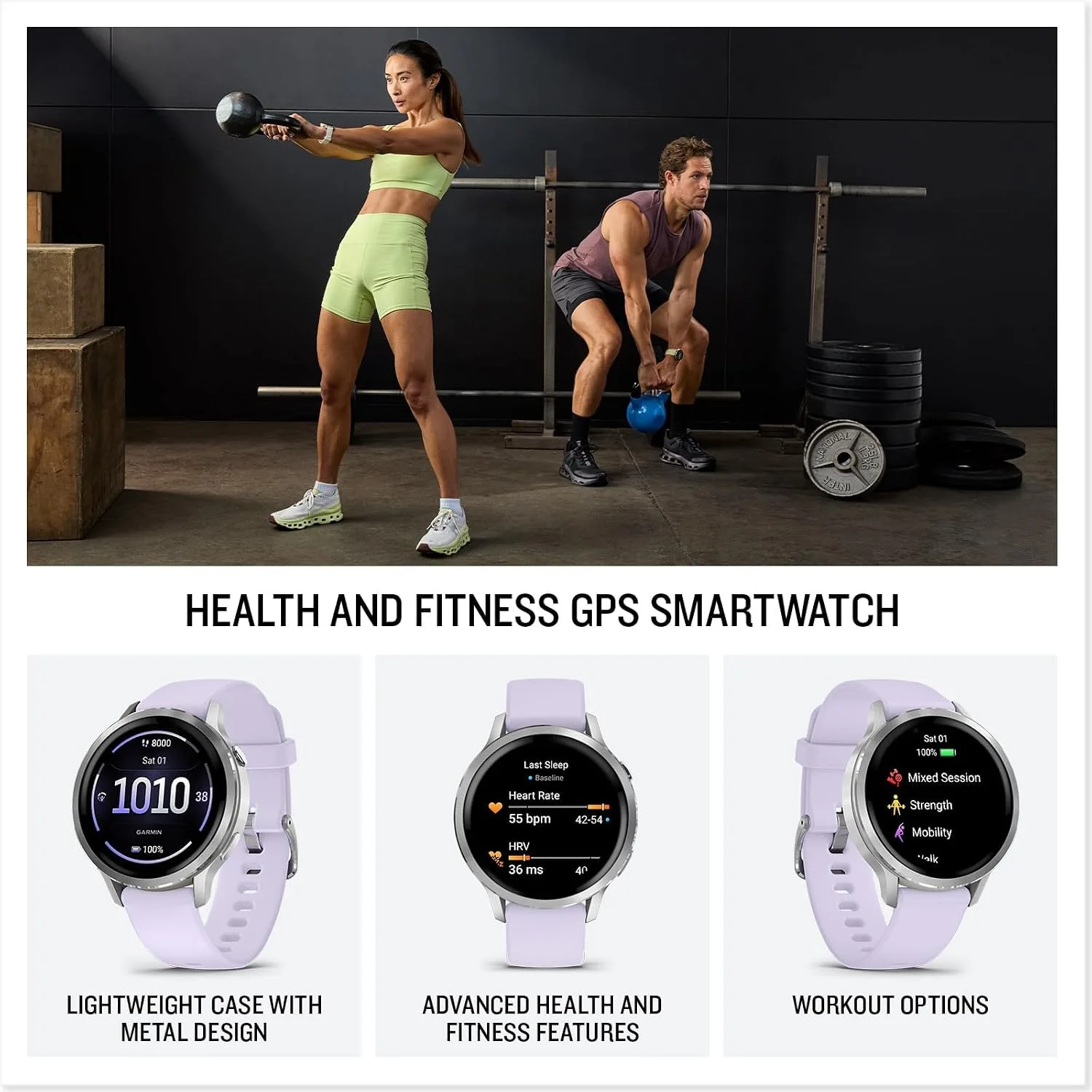 Garmin Venu 4 Health Fitness GPS Smartwatch 41mm AMOLED Bundle