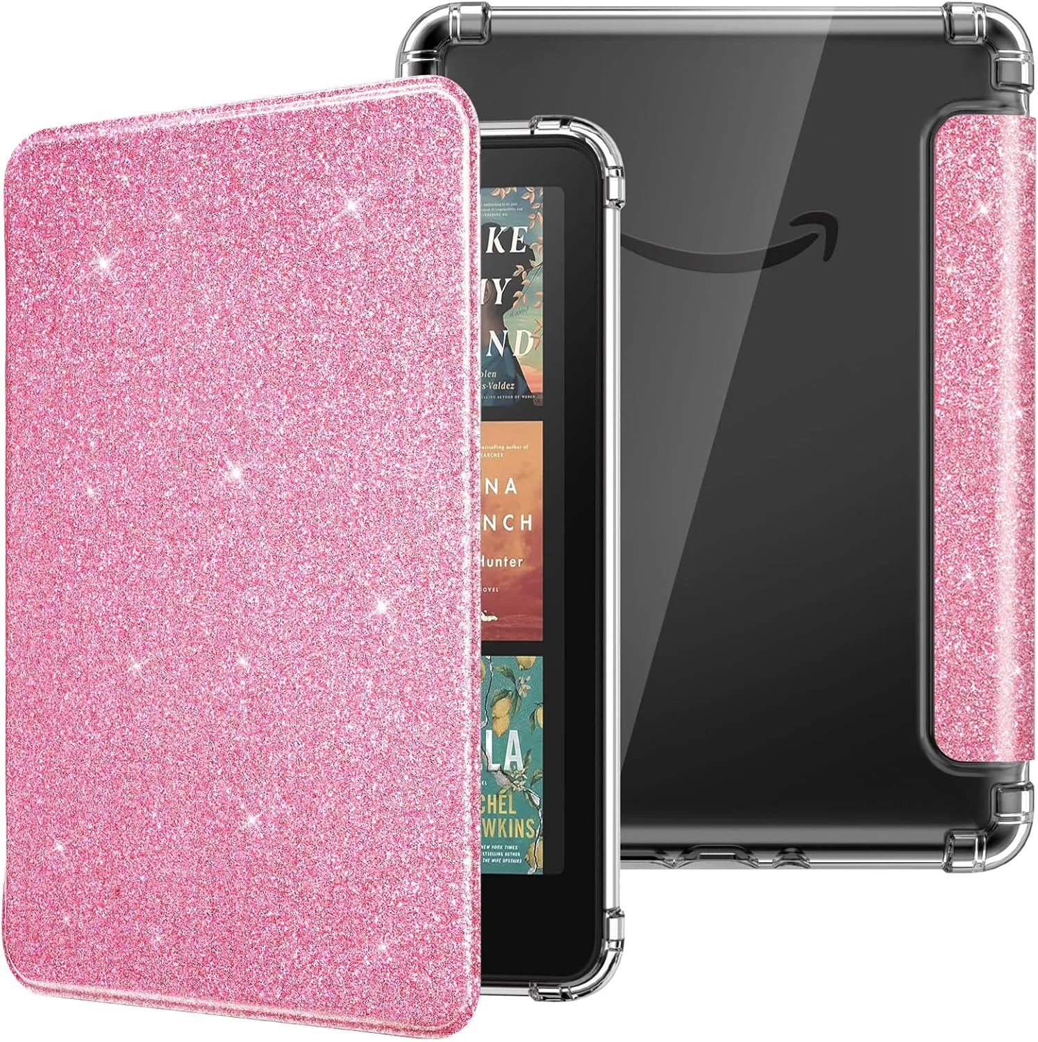 MoKo Case for Kindle Paperwhite 12th Gen & Colorsoft 2024, Shiny Pink