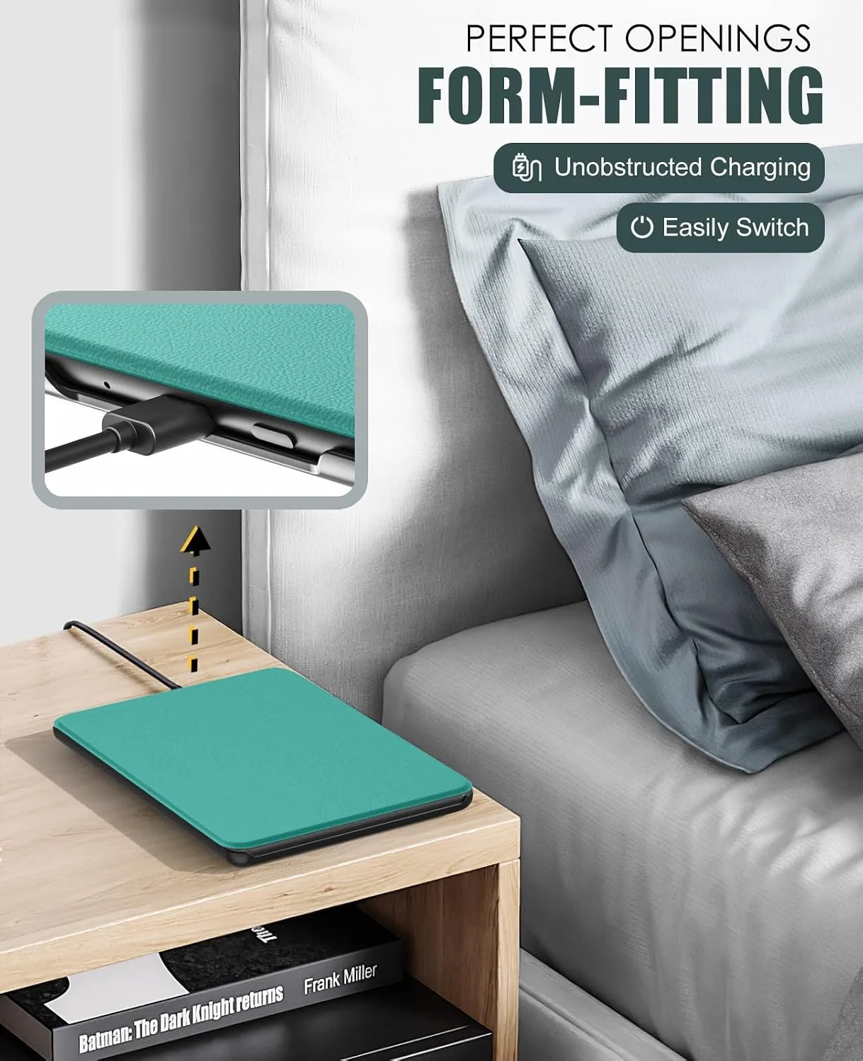 MoKo Case for 7" Kindle Paperwhite 12th Gen&Colorsoft 2024, Jade Green