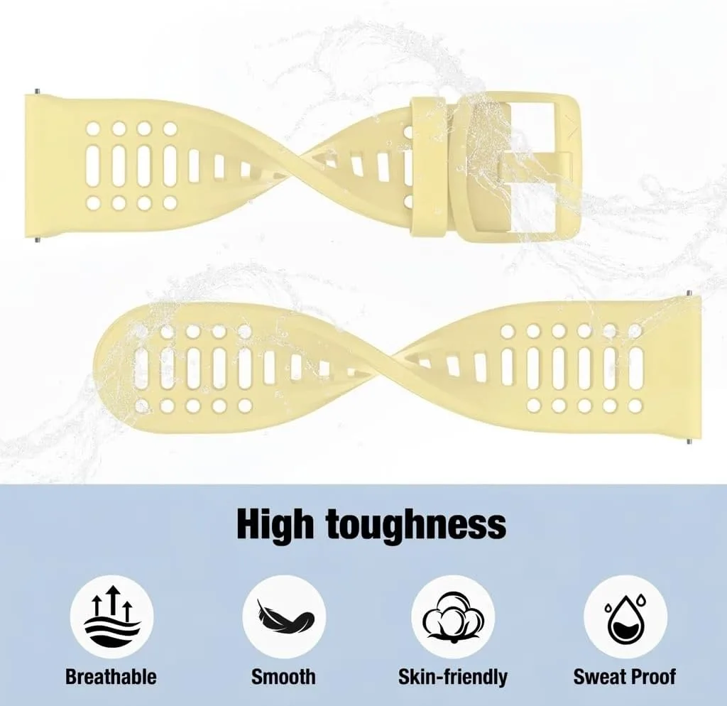 Watch Band for COROS PACE 3/PACE Pro/APEX 2 Pro/APEX Pro/APEX 46mm, 22mm Quick Release Silicone Replacement Band