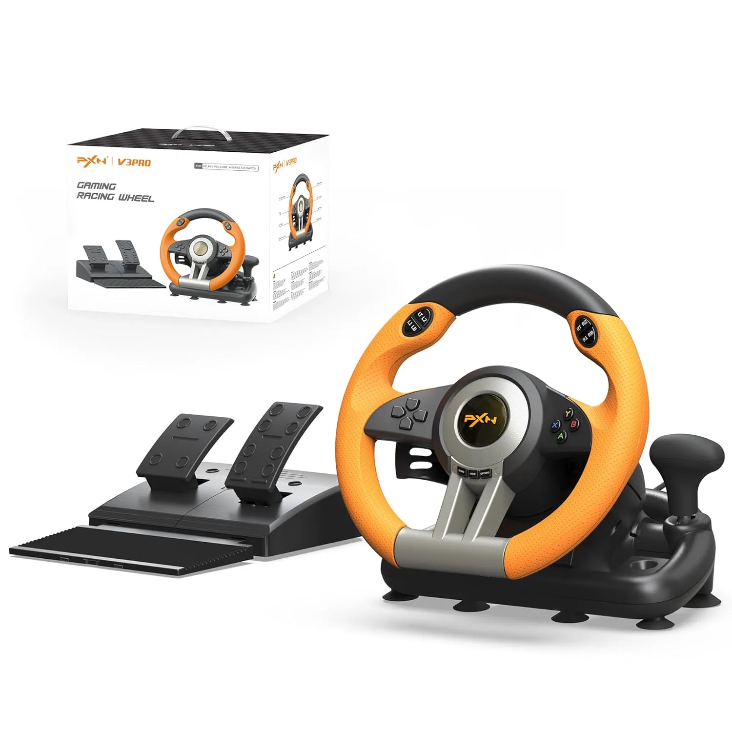 PXN V3 Pro Gaming Steering Wheel with Pedals