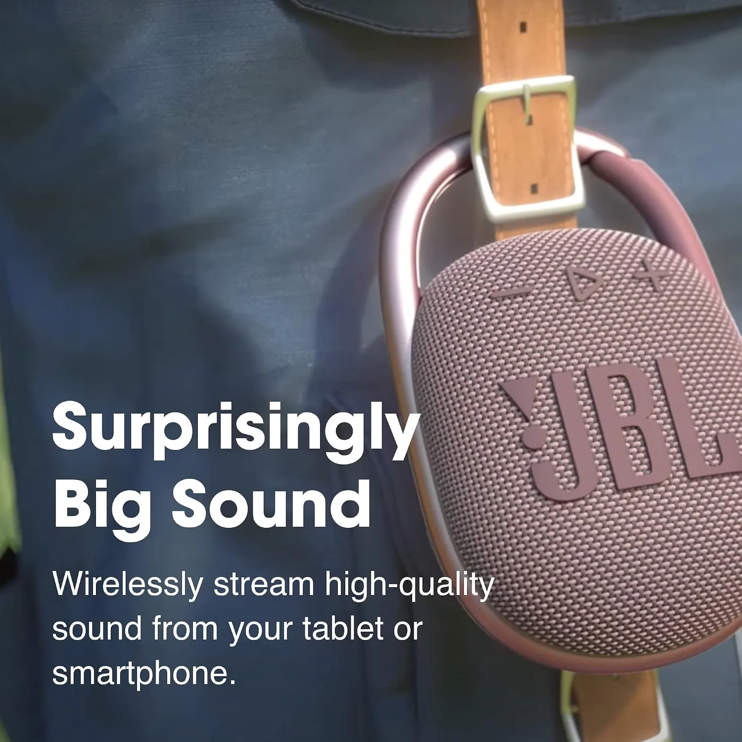 JBL Clip 4, Orange - Portable Bluetooth 5.1 Speaker - Up to 10 Hours of Play - Waterproof & Dust Resistant - Includes Noise & Echo-Canceling Speakerphone
