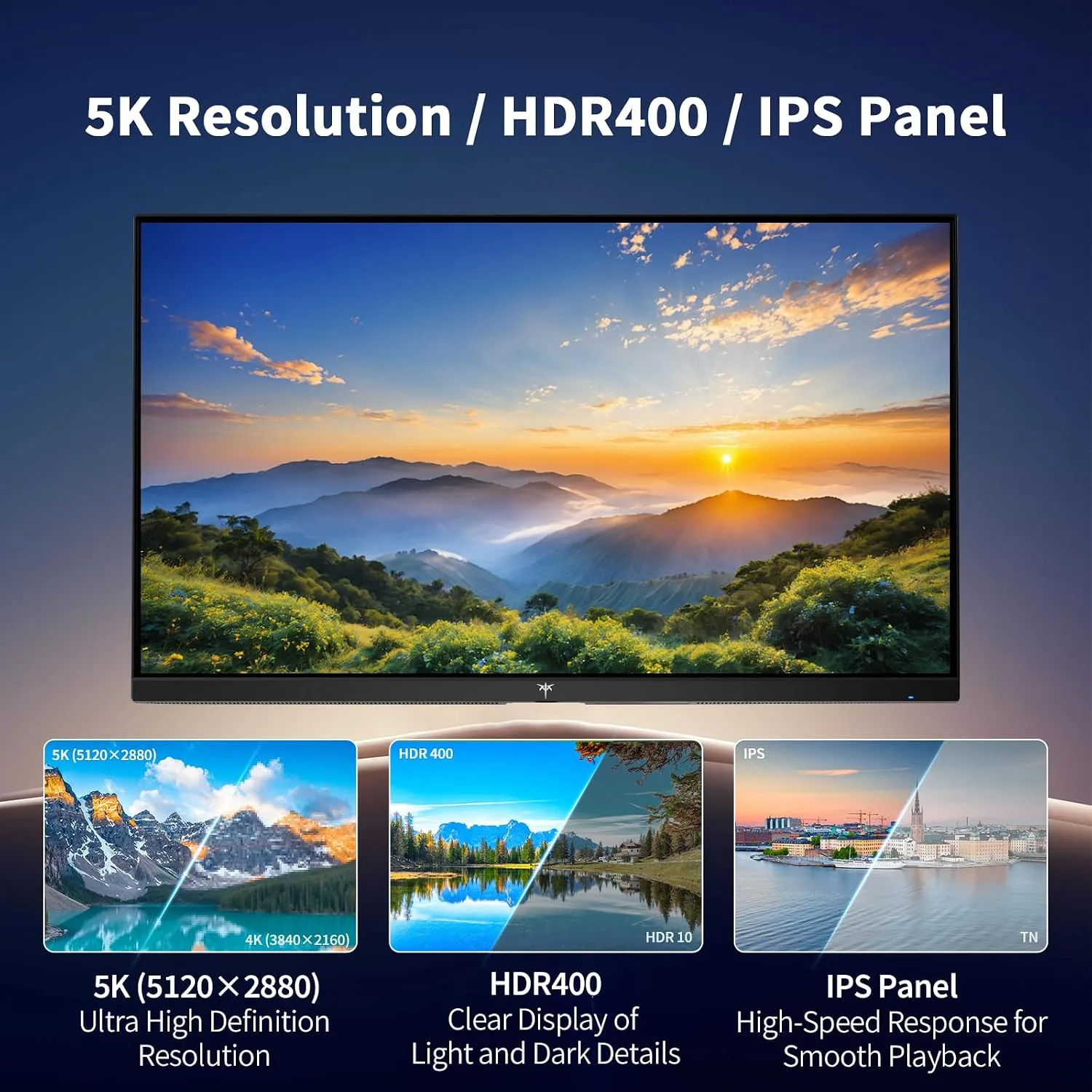 KTC 5K Monitor 27 Inch, 5K2K Dual Mode with 65W Type-C Port