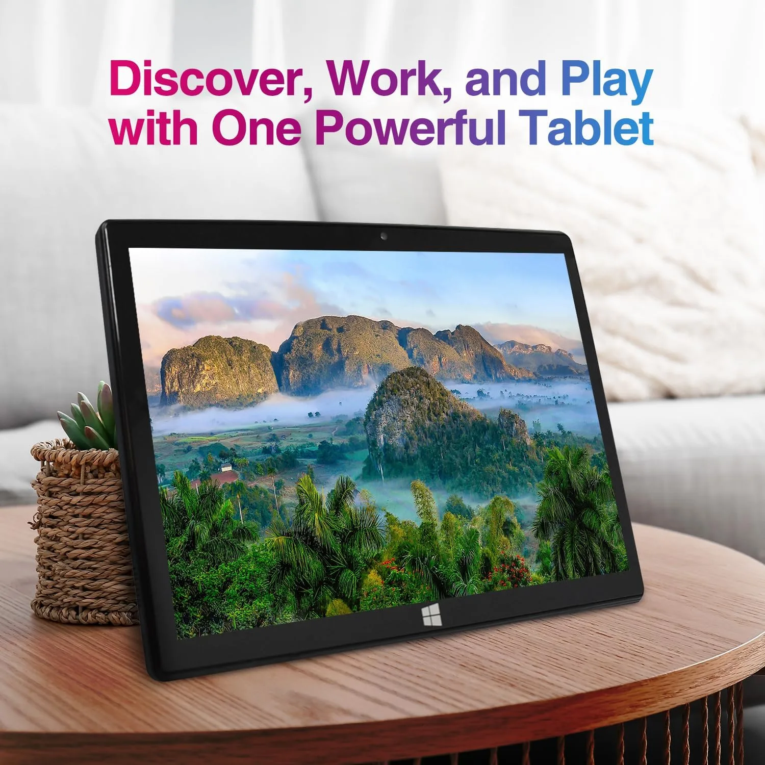 Fusion5 10.1" Windows 11 Tablet PC - FWIN232 Plus Ultra Slim Windows Tablet Computer - Intel N5100 Quad-Core, 8GB RAM, Full HD 10 Inch Display, 5G WiFi, USB 3.0, Micro HDMI, Dual Cameras, Bluetooth