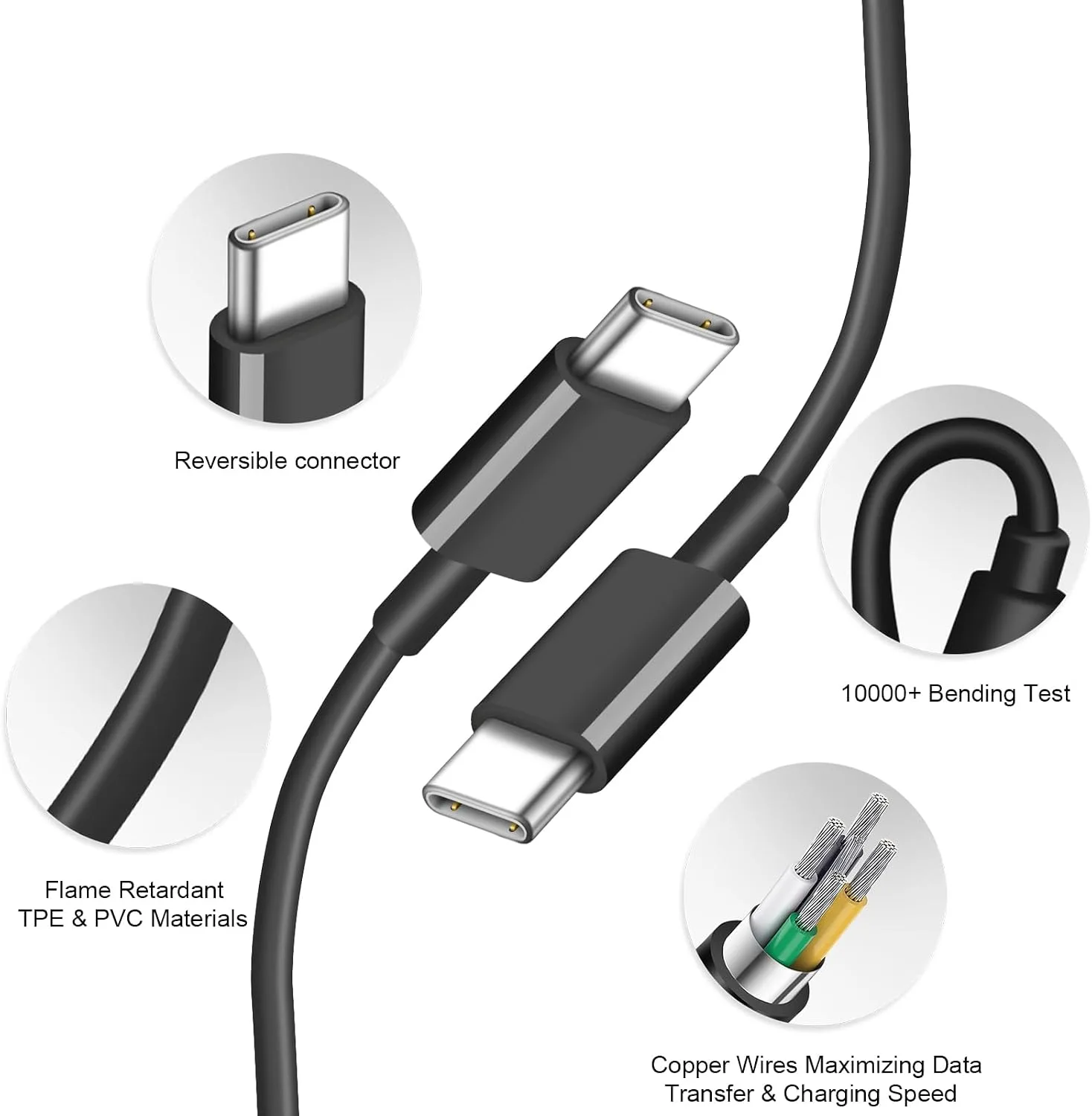 iPhone Duo Charger, iPhone 18 17 16 15 Charger Fast Charging 12FT-Black