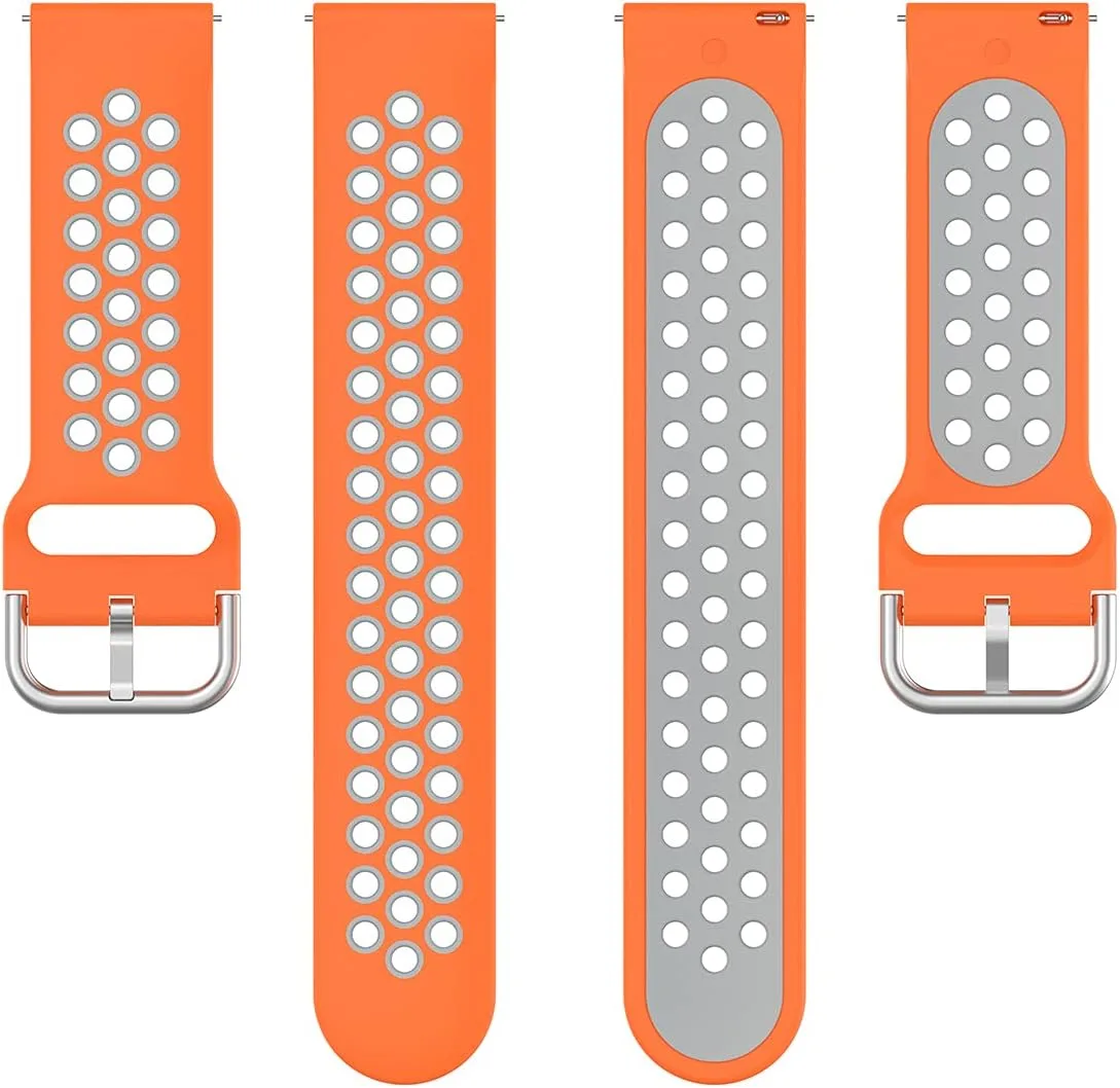 E ECSEM Compatible with COROS PACE 2 & COROS APEX 42mm & COROS APEX 2 Bands Two-Toned Silicone Breathable Replacement Sport Strap Quick-Release Wristband for COROS PACE 2 Smart Watch Women Men