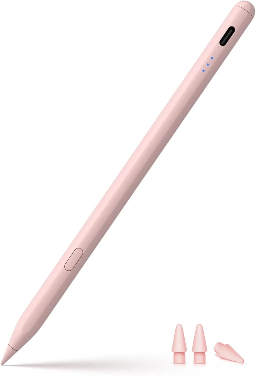 Stylus Pen for ipad 2018-2026, USB-C Fast Charging Pencil, Pixel-Perfect Tilt Sensitivity for iPad 11/10/9/8/7/6/A16, iPad mini 7/6/5, iPad Air M4/3/2 11"/13"/5/4/3, iPad Pro M5/4 13"/12.9″/11″ Pink