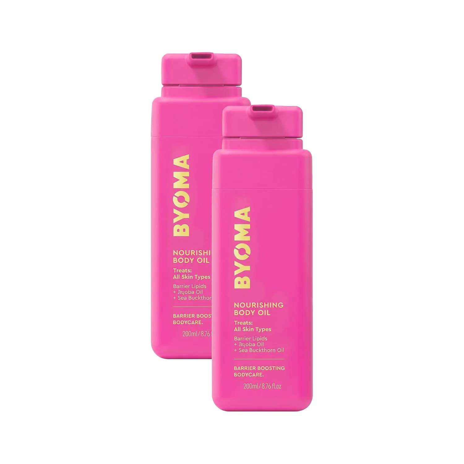 BYOMA Nourishing Body Oil - For All Skin Types - Lightweight,Fast-Absorbing Body Oil with Jojoba & Seabuckthorn - Hydrates,Brightens & Restores Skin Barrier - 6.76 fl oz,(Pack of 2)