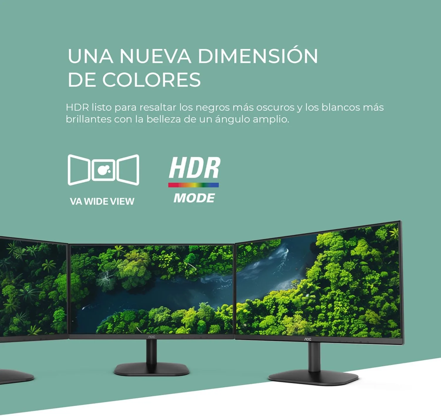 AOC 22 Inch Computer Monitor FHD 120Hz Overclocked VA HDR, 22B35HM23
