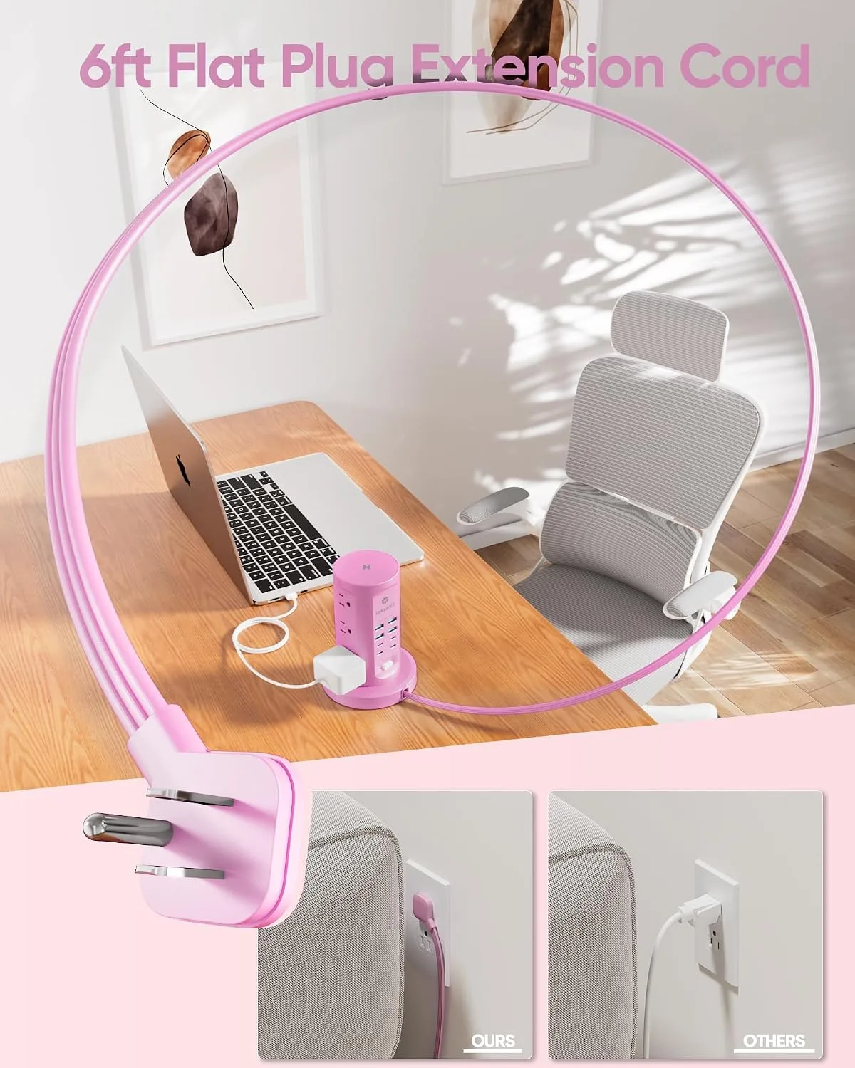 Power Strip Tower, kakyanill Charging Station 9 AC Outlets 8 USB Ports