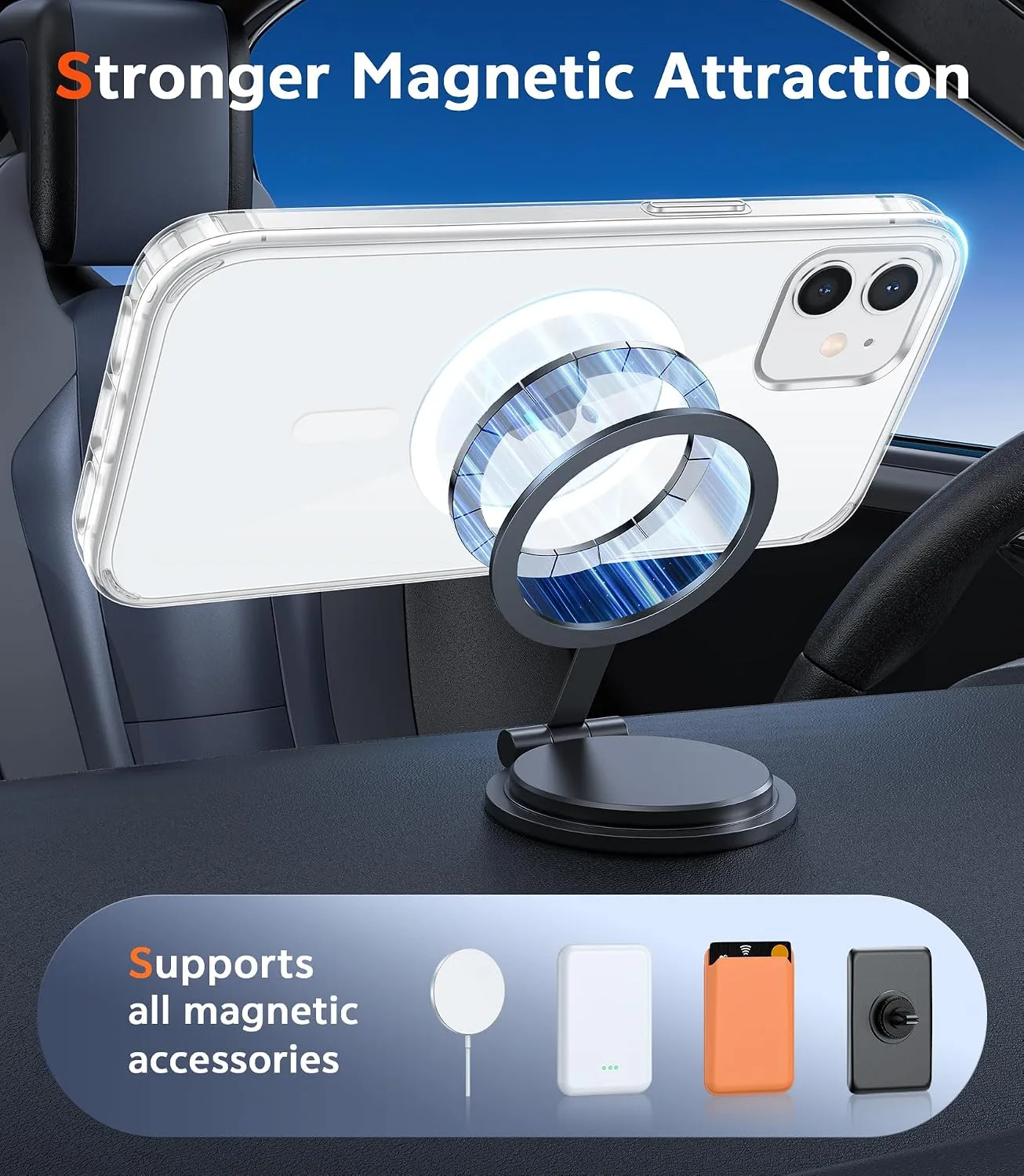 FNTCASE for iPhone 12 Case Clear iPhone 12 Pro Case Compatible with Magsafe