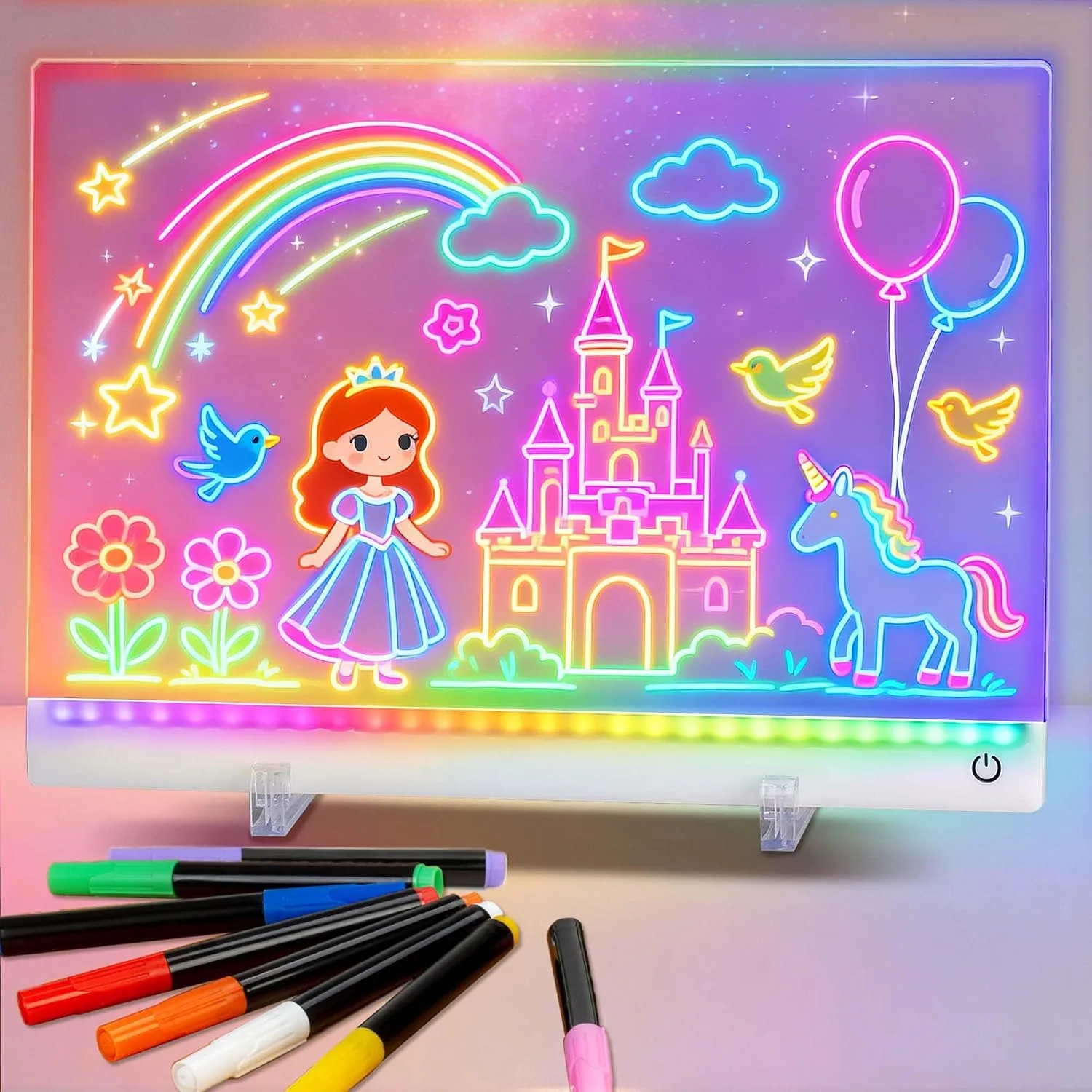 Rechargeable LED Drawing Board for Kids, 13.8 x 10in Drawing Tablet