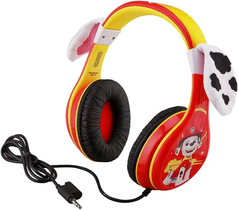 eKids Super Mario Kids Headphones, Adjustable Headband, Stereo Sound, 3.5Mm Jack, Wired Headphones for Kids, Tangle-Free, Volume Control, Childrens Headphones Over Ear for School Home, Travel