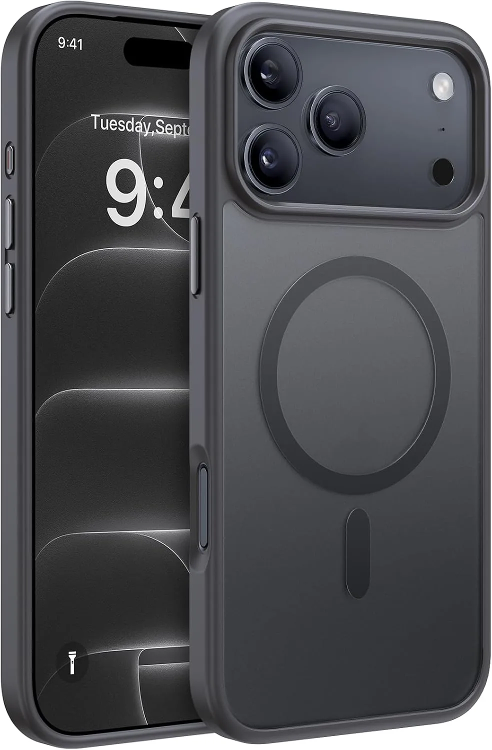 Miracase Magnetic for iPhone 18 Pro Case 6.3", Translucent Matte, Deep Gray