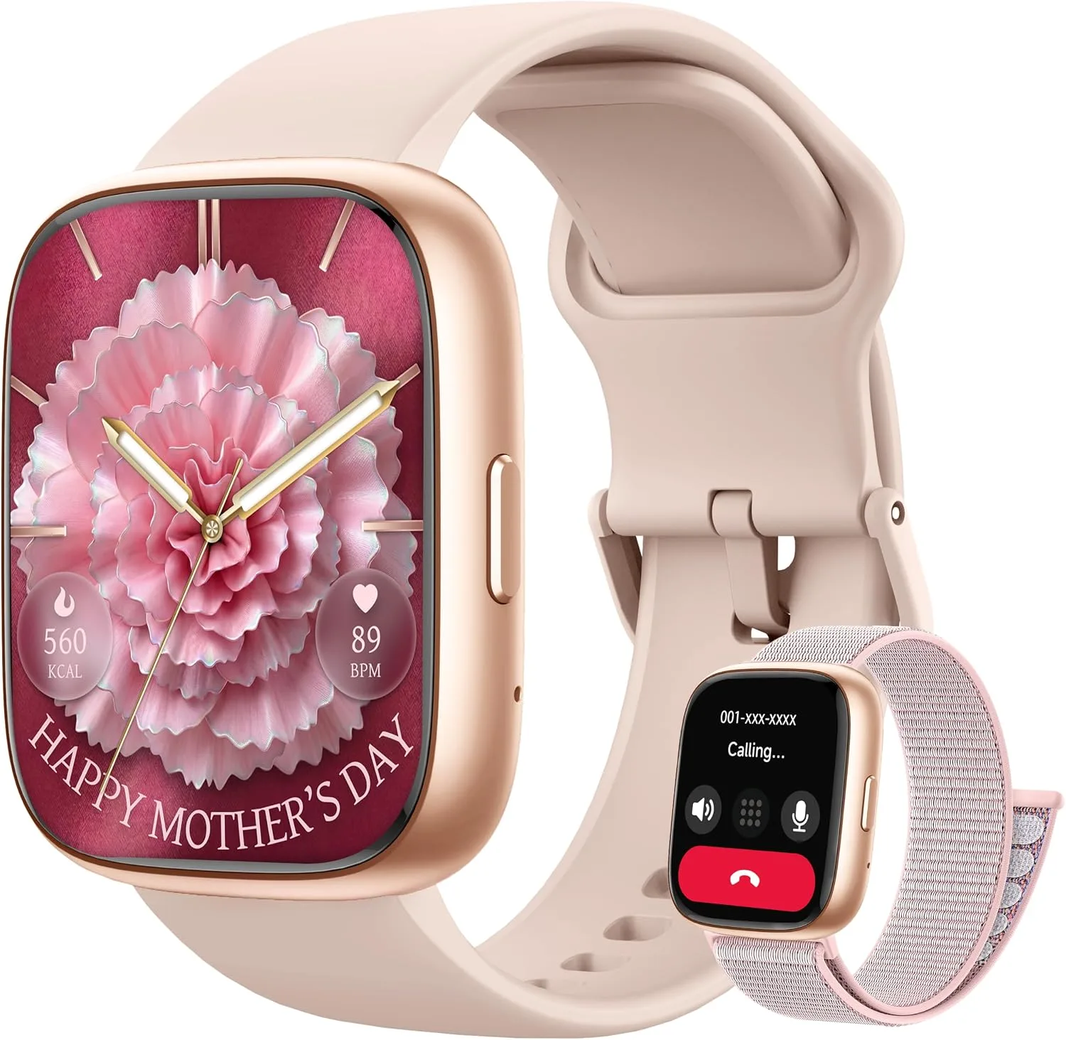 Smart Watch for Women Men, 2026 Upgrade Smartwatch [2 Bands, 44mm case], 1.83" Fitness Tracker Watch Alexa Built-in, Make/Answer Call, HR Sleep Stress Monitor, IP68 Waterproof Step Counter Watch