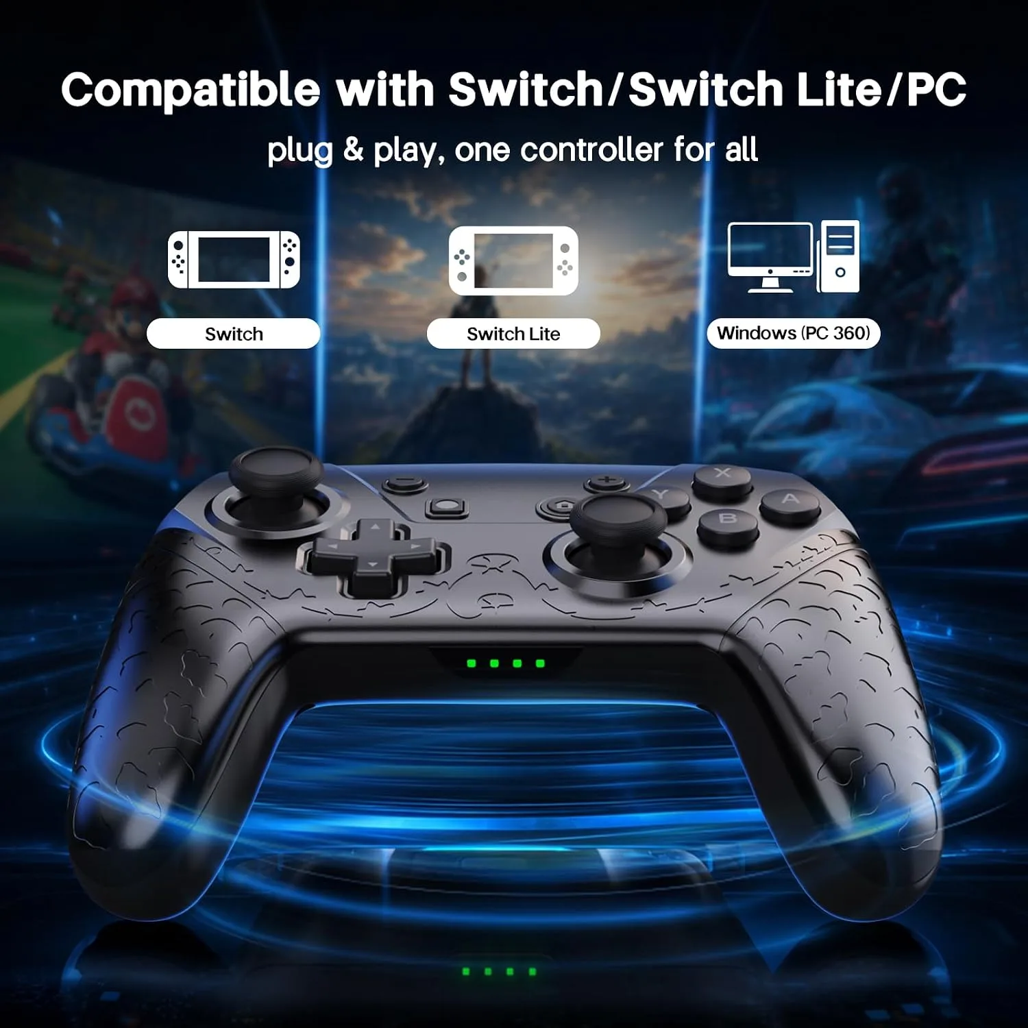 YAEYE Wireless Switch Pro Controller with NFC Amiibo, 1000mAh Battery Switch Controller for Nintendo Switch/Switch Lite/Switch OLED/PC, Gamepad with 6-Axis Gyro Dual Vibration Screenshot