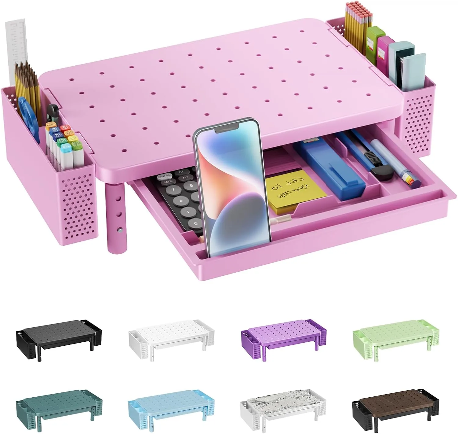 WALI Computer Monitor Stand with Storage and Pen Holder