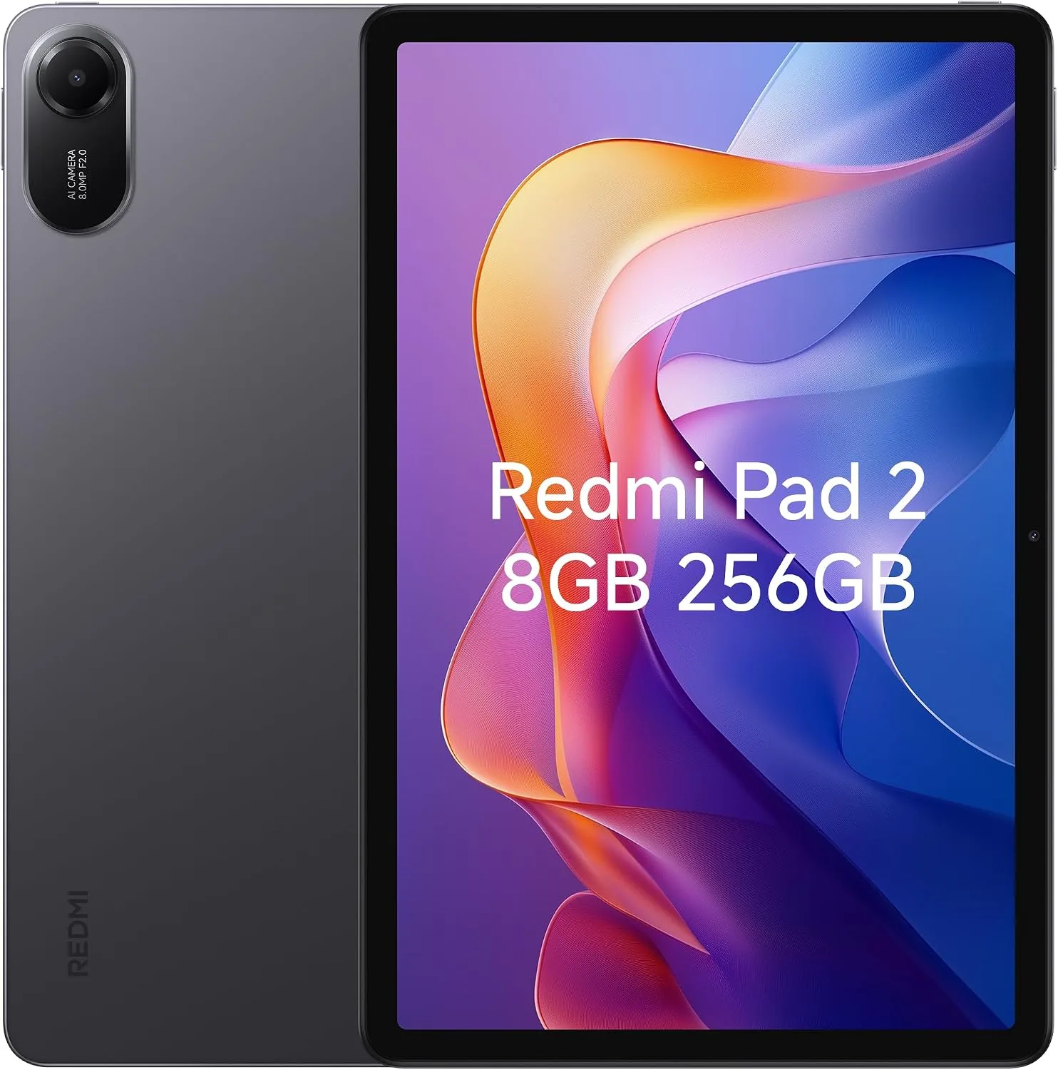 XIAOMI Redmi Pad 2 Only WiFi (No Calls or Text) 11" 2.5K Octa Core 4 Speakers Global ROM 9000mAh Bluetooth 5.3 8MP Model 25040RP0AL (Lavender Purple, 256GB + 8GB)