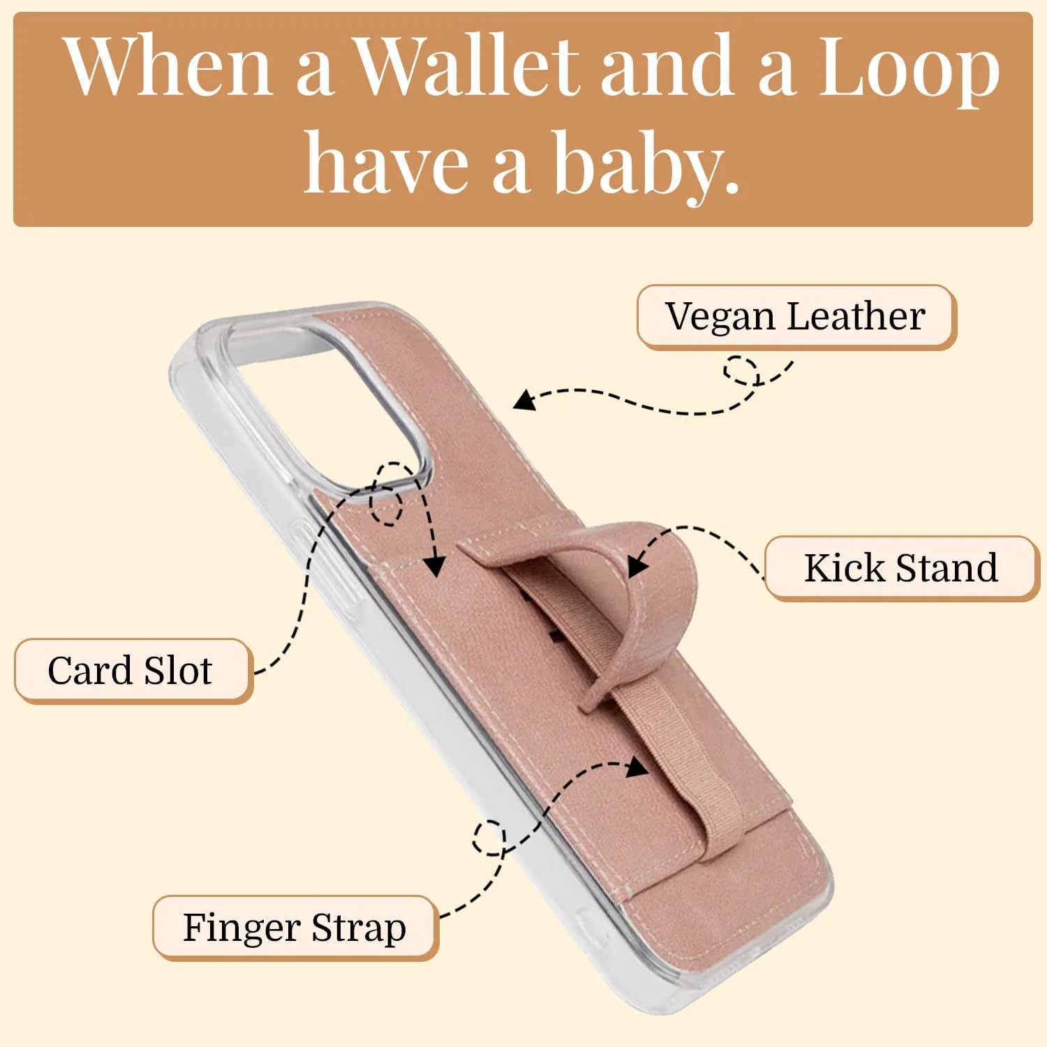 Walli Cases Wallet Phone Case for iPhone 13 Pro Max, Card Holder Kickstand