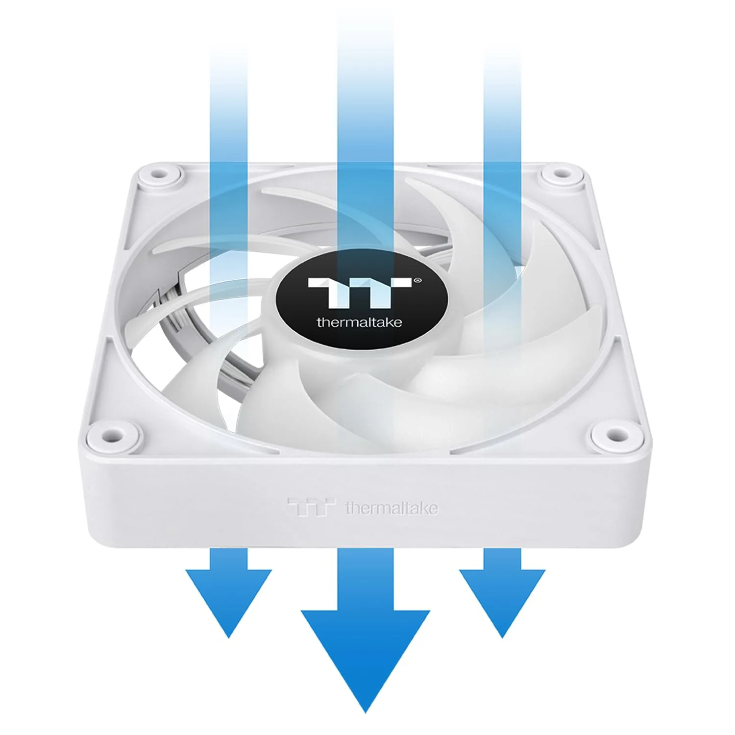 Thermaltake CT120 EX ARGB Sync PC Cooling Fan White (3-Fan Pack), Magnetic Connection, 5V Motherboard Sync, 16.8 Million Colors 9 Addressable LEDs, 120 mm Case/Radiator Fan, CL-F190-PL12SW-A