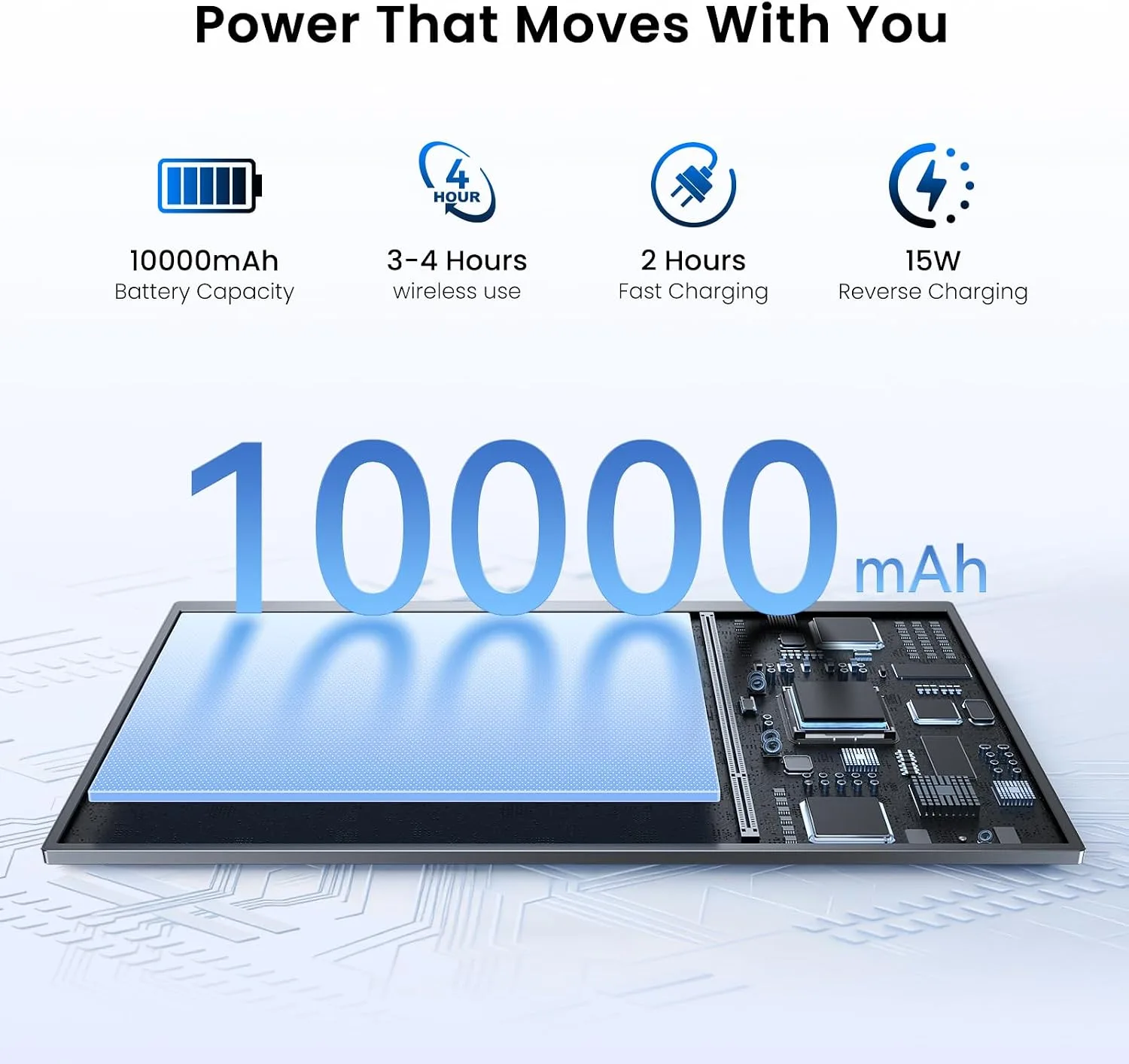UPERFECT 23.8" 1080P 100Hz Wireless Portable Monitor with Battery 10000mAh
