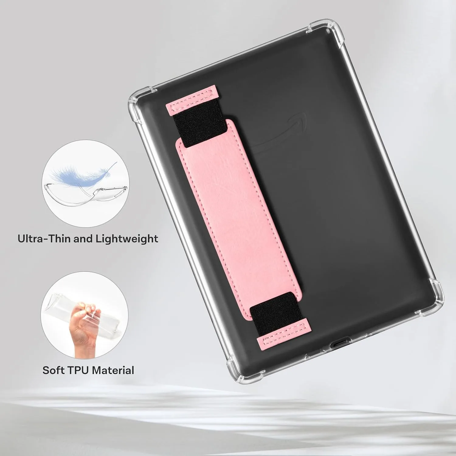 iDLEHANDS 7" Clear Case,not for iPad(A260753) (HandStrap-Pink, Tablets, 7.0 Inches)
