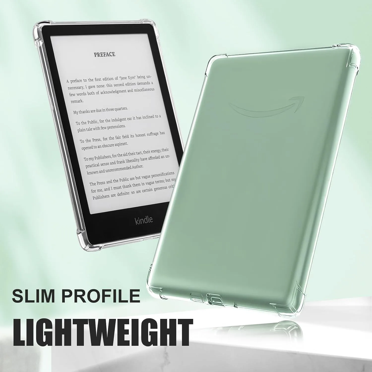 iDLEHANDS Clear Case Exclusively for 6.8 Inch Kindle Paperwhite 11th Gen 2021 - Lightweight, Scratch-Proof Silicone Back Cover, Clear