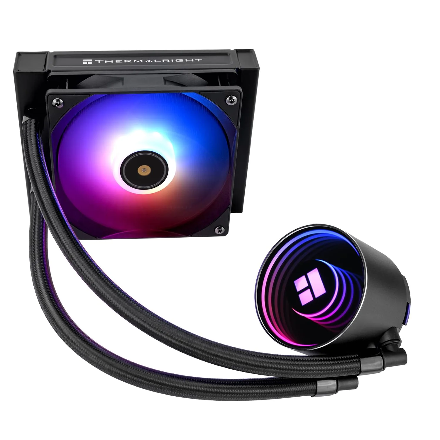 Thermalright Frozen Notte 120 ARGB Black Liquid CPU Cooler, 120mm PWM Fan with ARGB-Up to 2000RPM Speed, for AMD/AM4/AM5, Intel LGA1150/1151/1200/1700/1851,Black