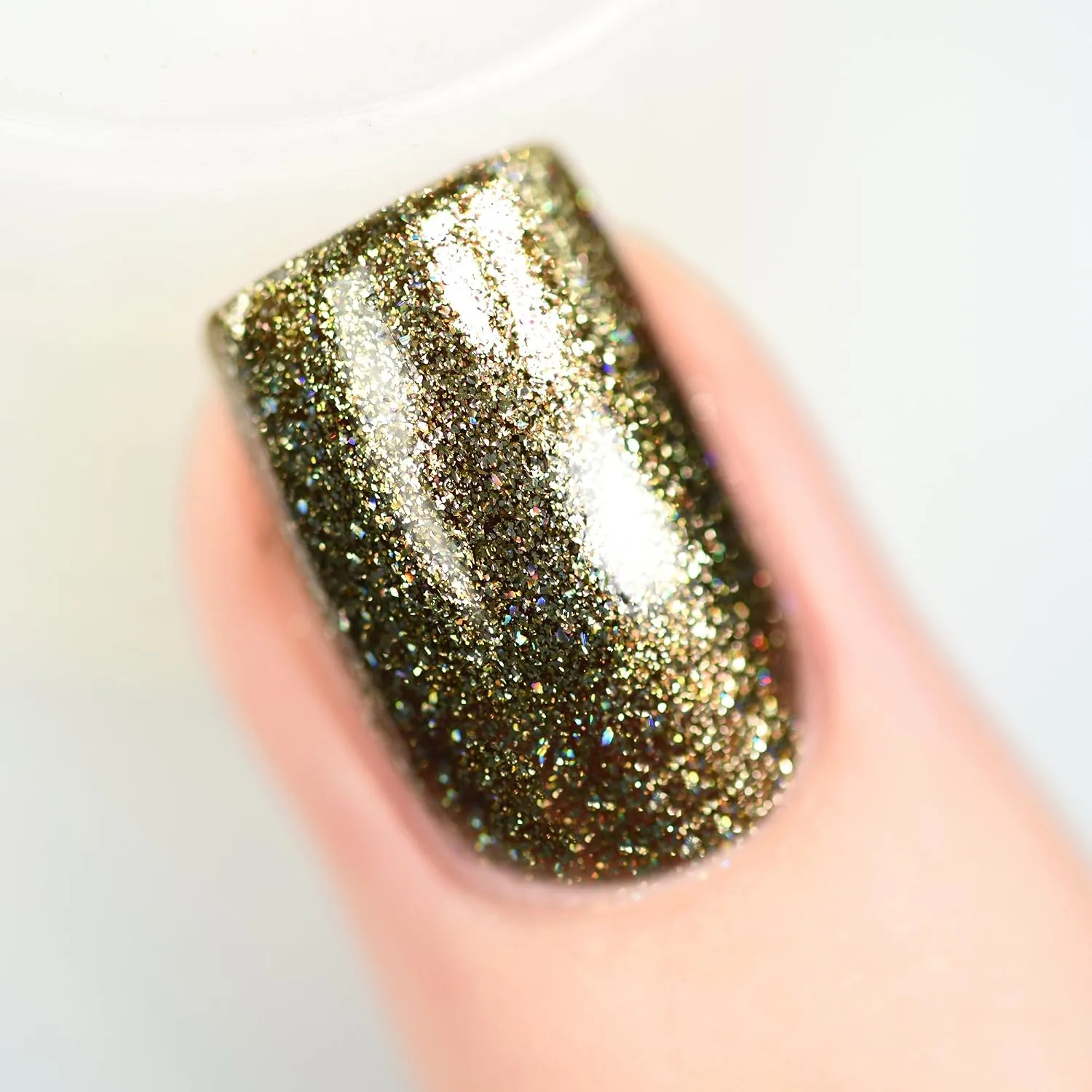 ILNP Caesar - Deep Olive Holographic Metallic Nail Polish