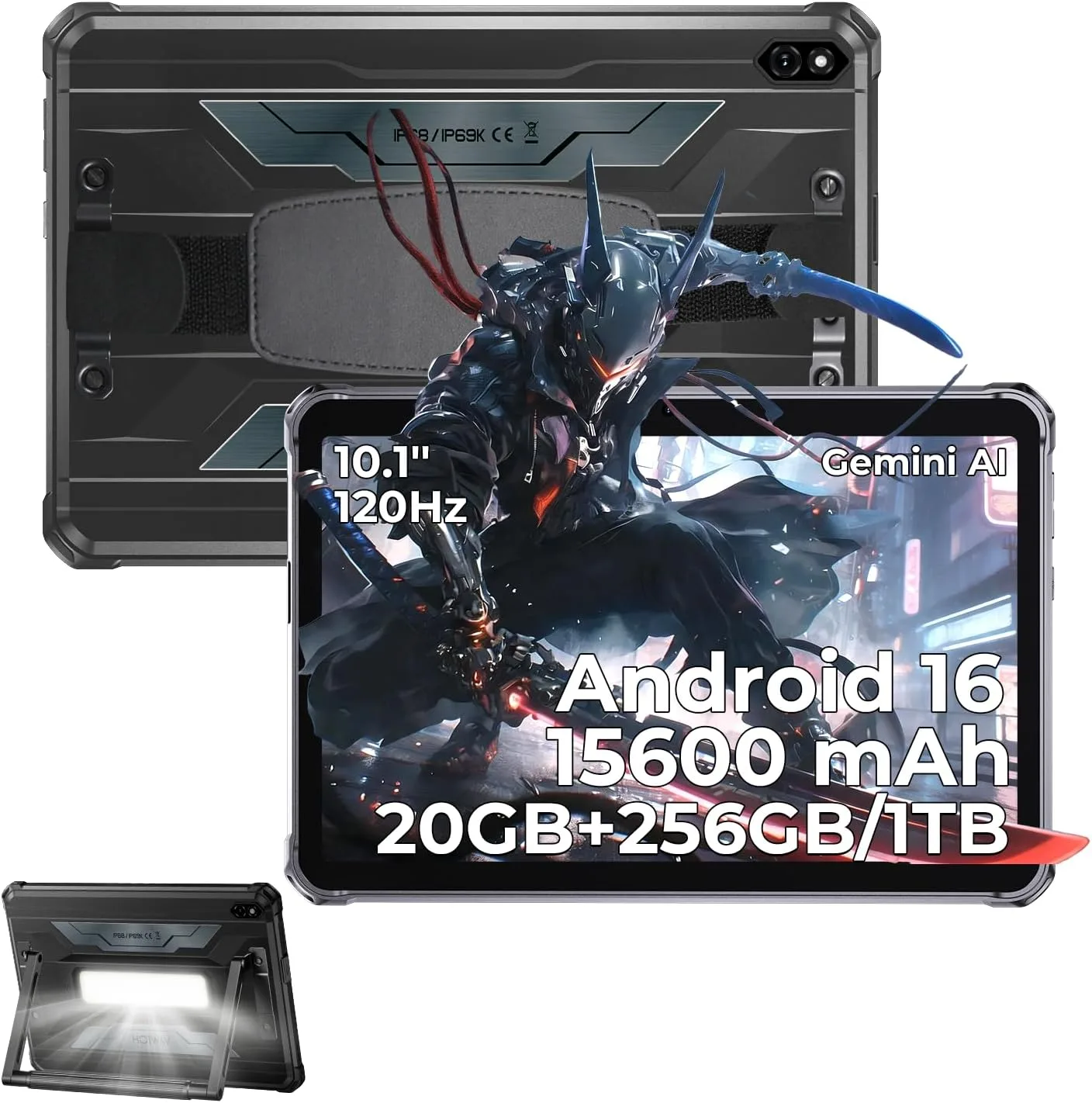 HOTWAV R7 Pro Rugged Tablet, 20GB+256GB Android 16 Waterproof Tablet