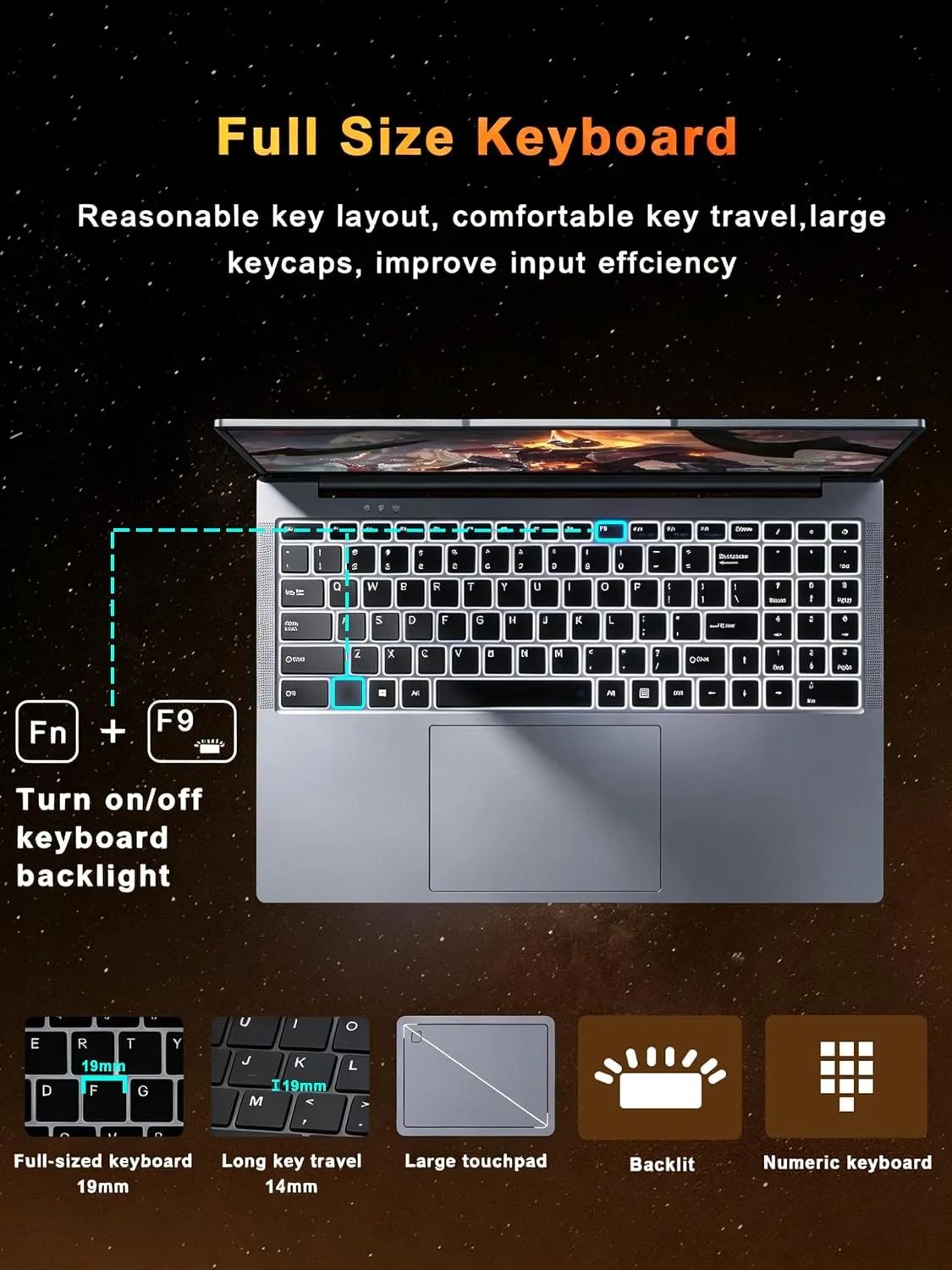 XNQ Laptop Computer, Gaming Lap top PC 2026, Core i5 Turbo 3.80GHz, 16 Inch 3072 * 1920 Display, 8000mAh Battery, 16GB RAM 1TB TF Expand, 512GB SSD, Backlit, Type-C, Privacy Care, WiFi6 Win 11 pro