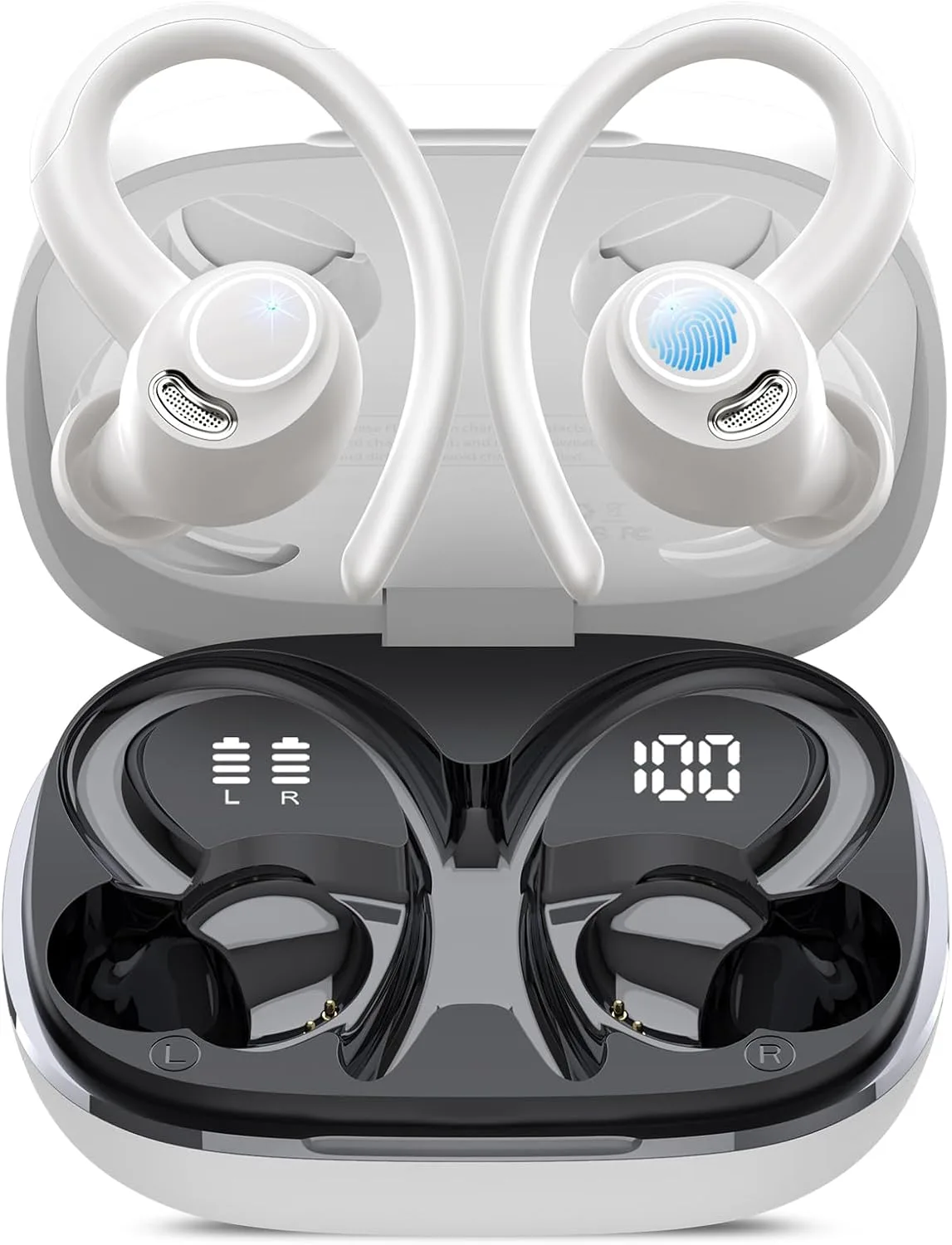 Wireless Earbuds, Bluetooth 5.4 Headphones Sport Over Ear Buds With ENC Mic