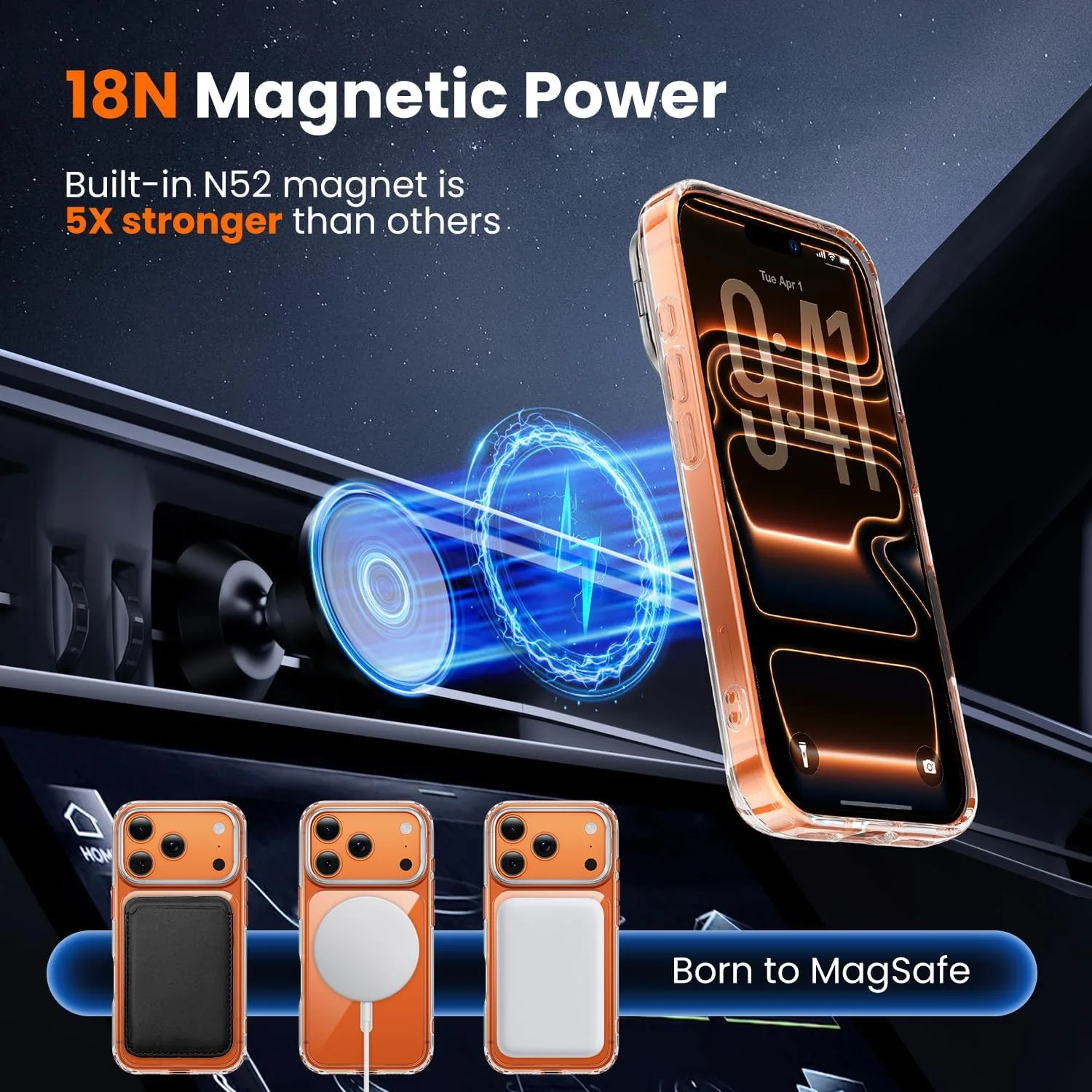 toushion 2 in 1 for iPhone 17 Pro Max Case Stand Clear