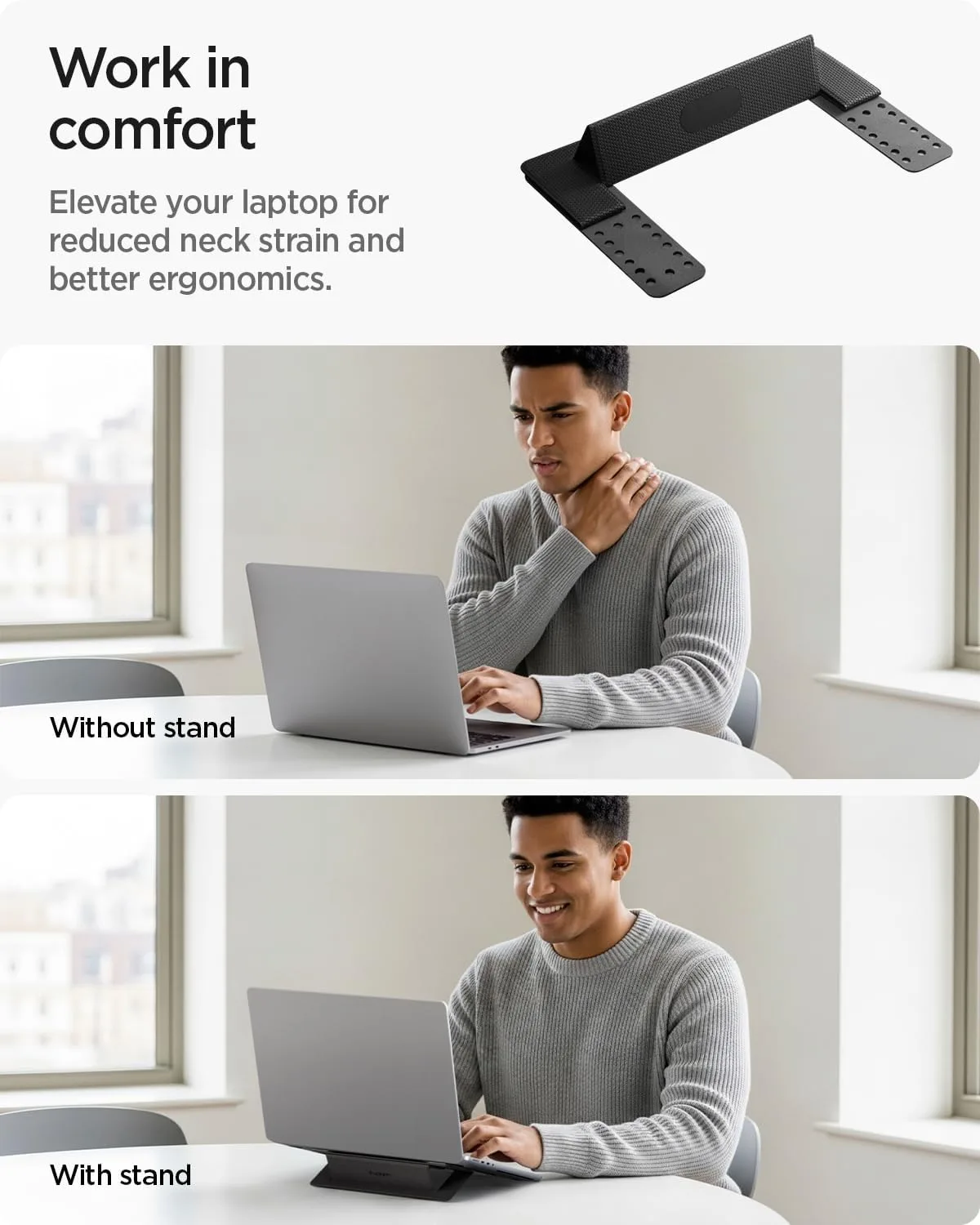 Spigen Slim Fold Laptop Stand Foldable Portable
