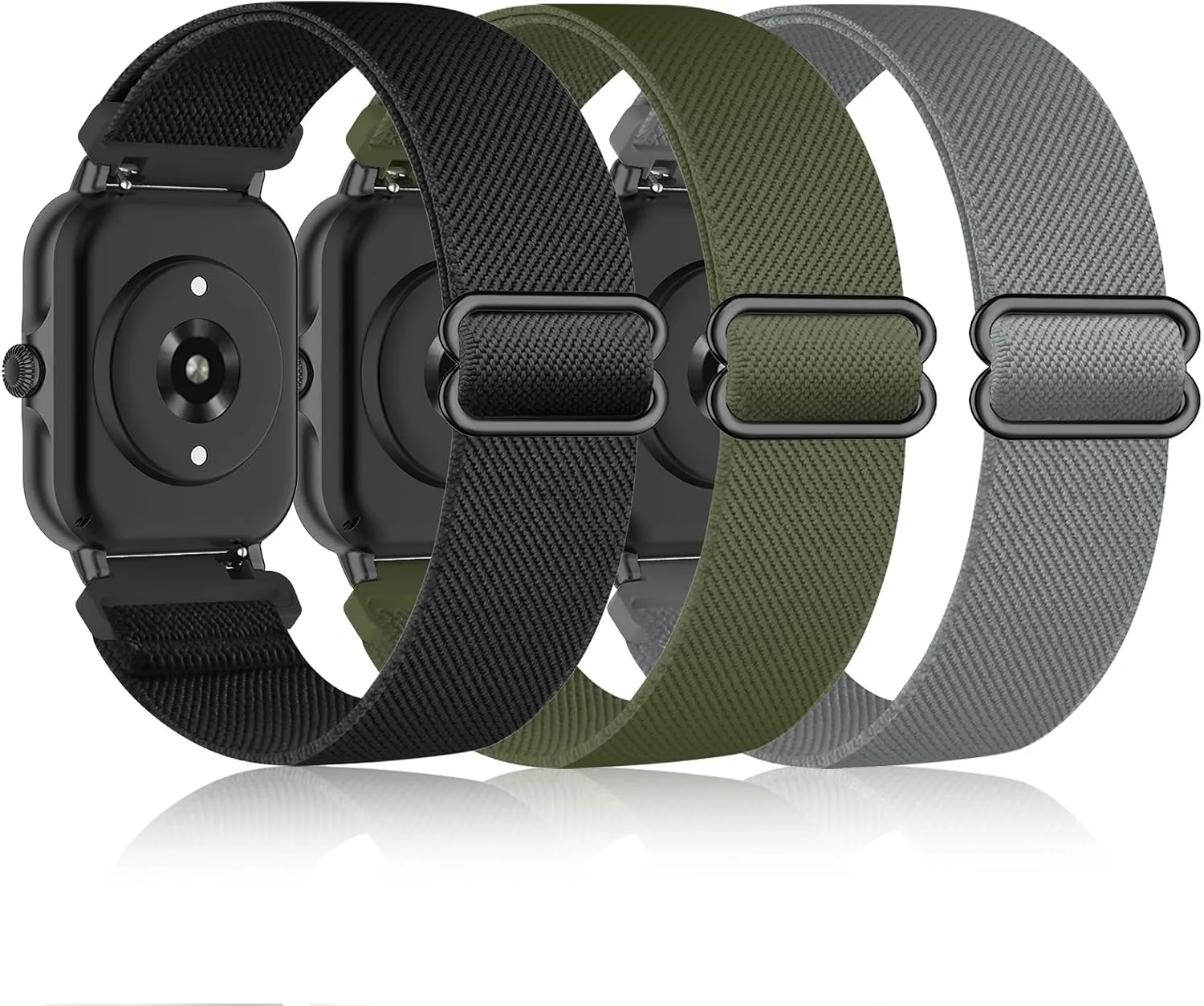 Correas de nylon elástico 3 unidades para smartwatch 22mm Sunnyson