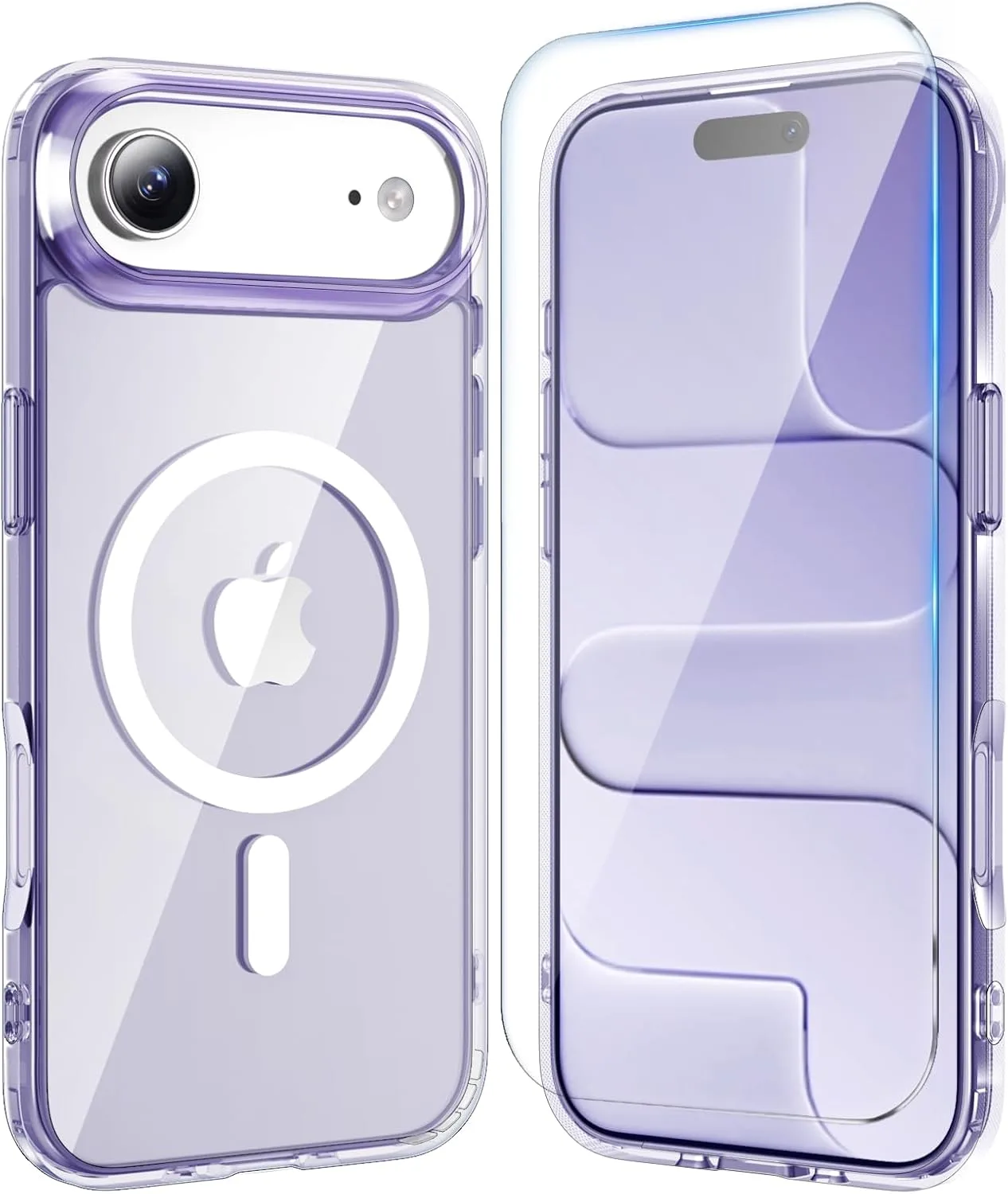 Temdan for iPhone AIR Case with Screen Protector Clear Purple