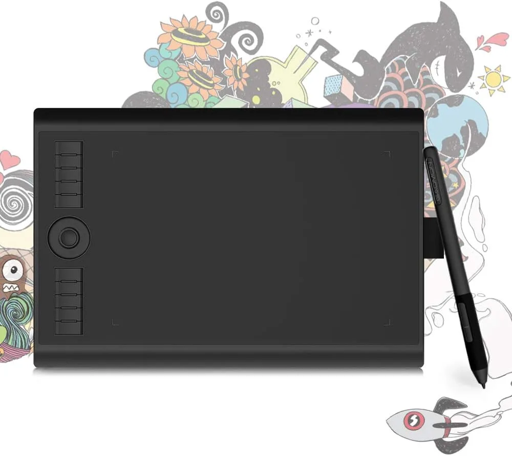 GAOMON M10K PRO Graphics Drawing Tablet, 10x6.25, Tilt & Radial, 10 Keys