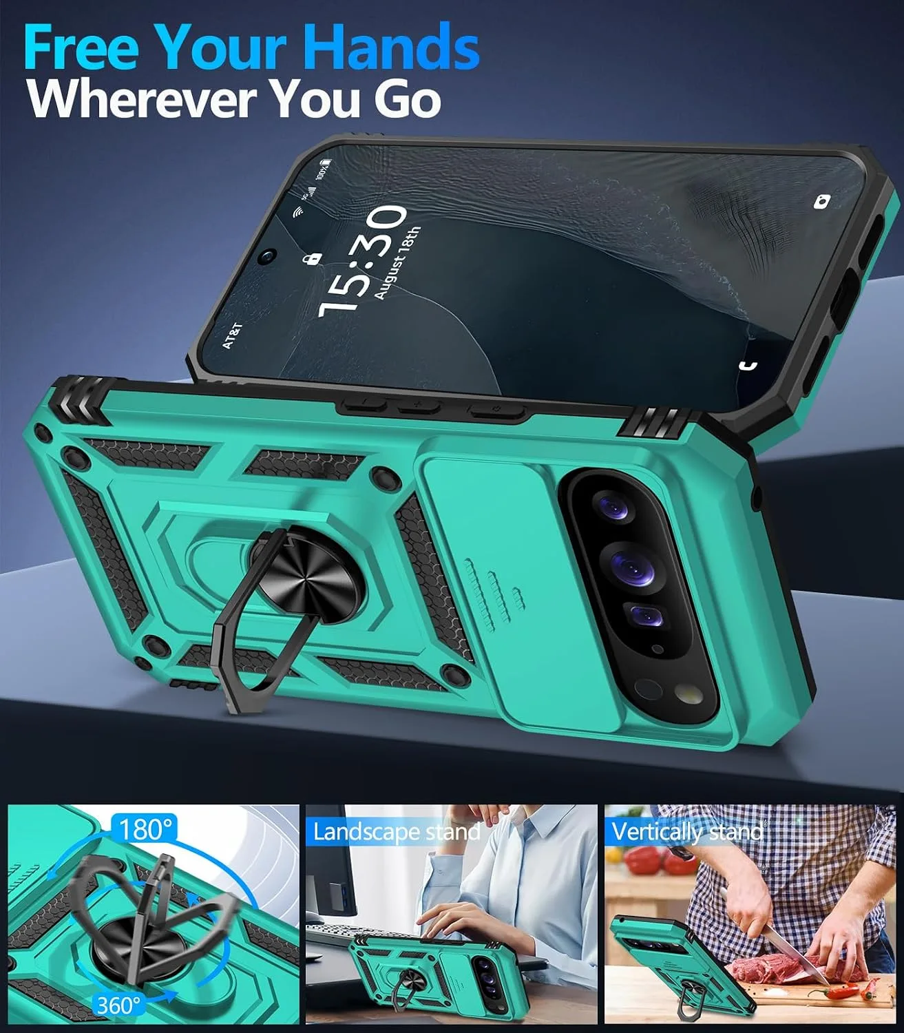 Taisairu for Google Pixel 11 Pro XL Case with Screen Protector,Mint Green