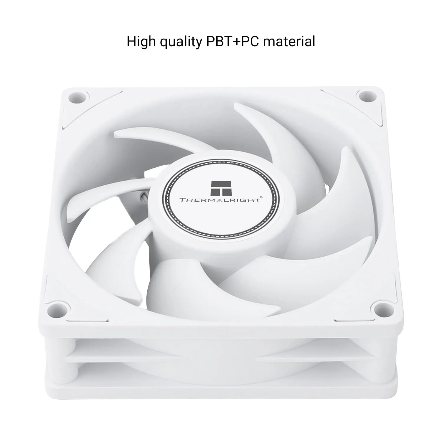 Thermalright TL-B8W CPU Fan, Computer Case Cooling Quiet 4pin PWM Fan, 80mm Silent PC Cooling, wtih 2200RPM Speed, Low Noise 24dba, Desktop CPU Cooler(80mm,White)