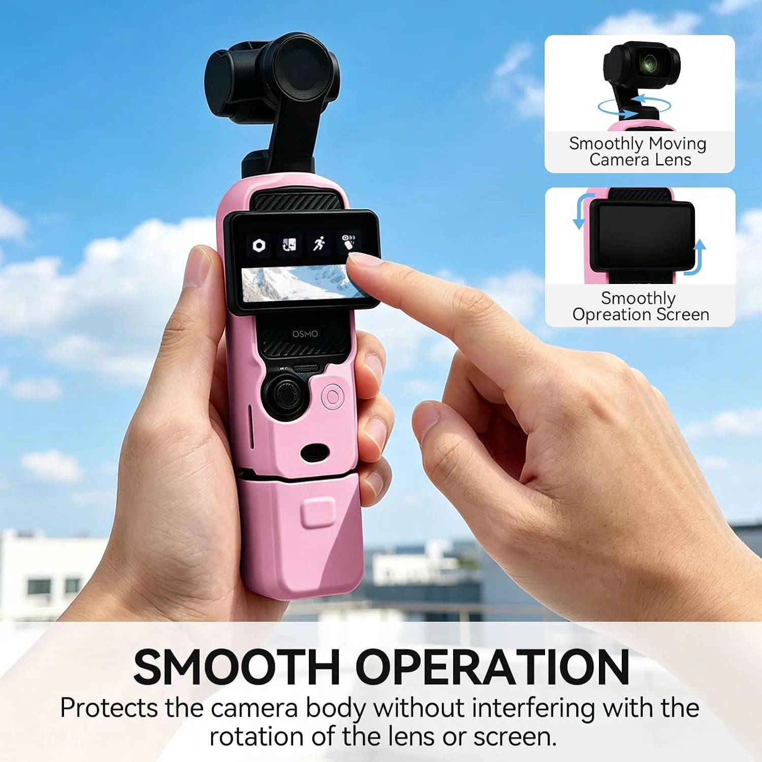 Protective Case for DJI Osmo Pocket 3/Xtra Muse Camera(Pink)