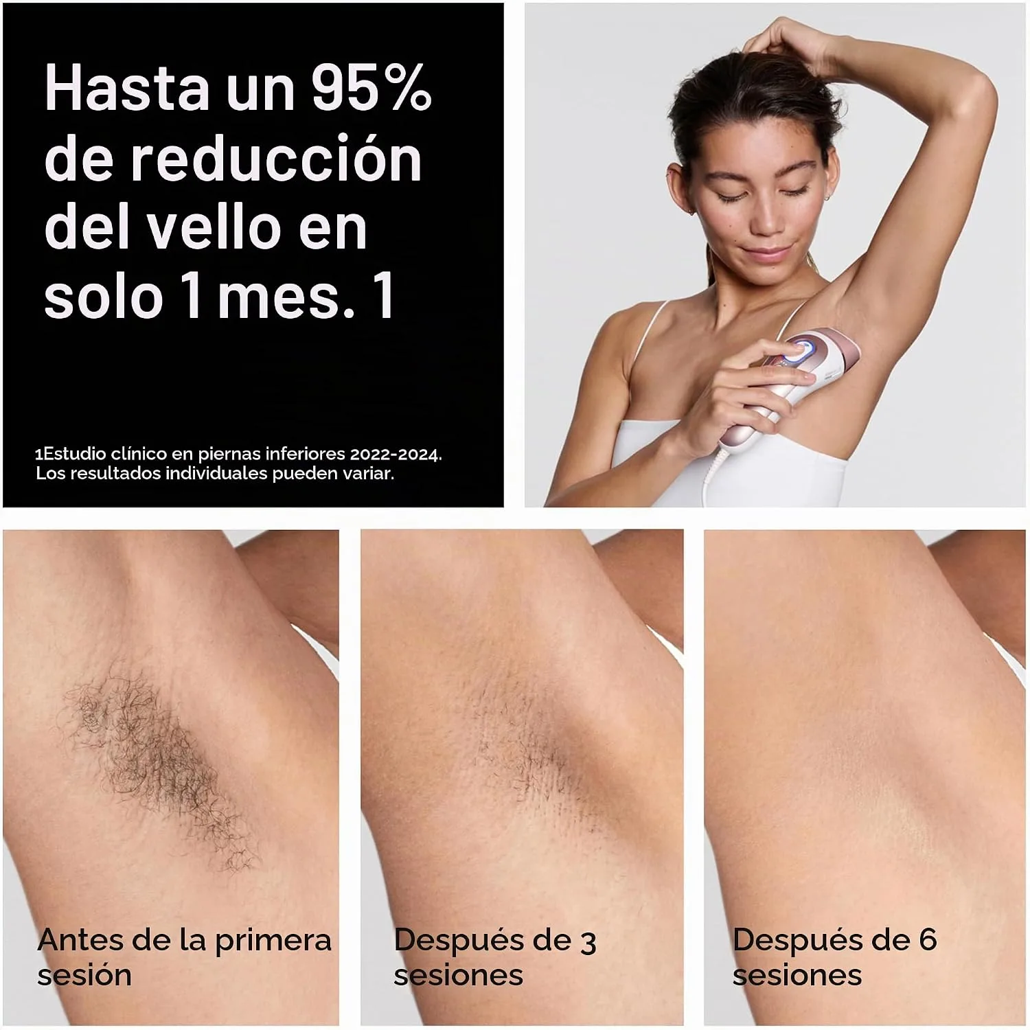 Braun Skin i-Expert Smart IPL PL7219 at Home Laser Hair Removal for Women and Men with App, Premium Pouch, Venus Razor, 2 Smart Heads, Facial Trimmer