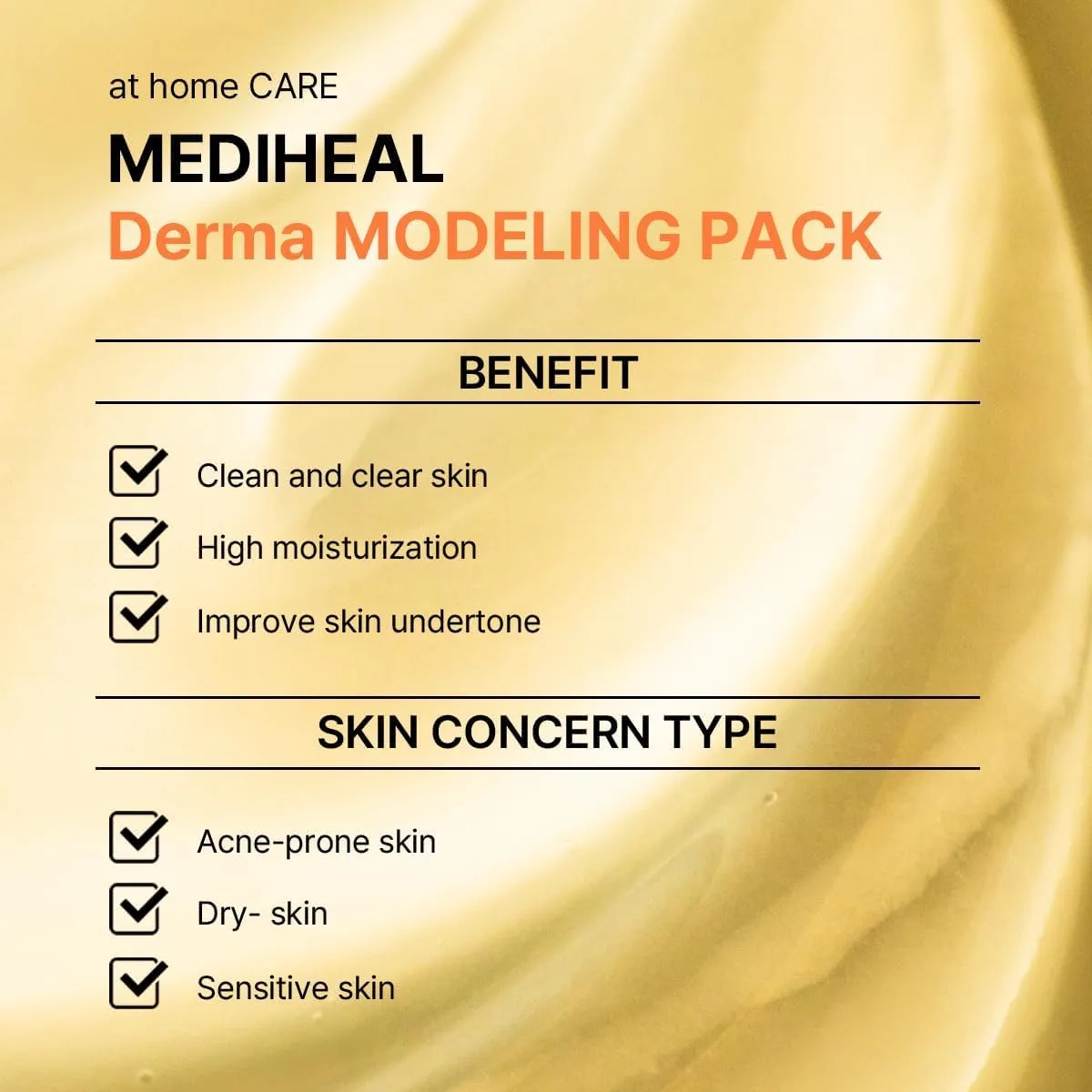 MEDIHEAL Vitamin Derma Modeling Pack (Pack of 1) - for Skin Radiance