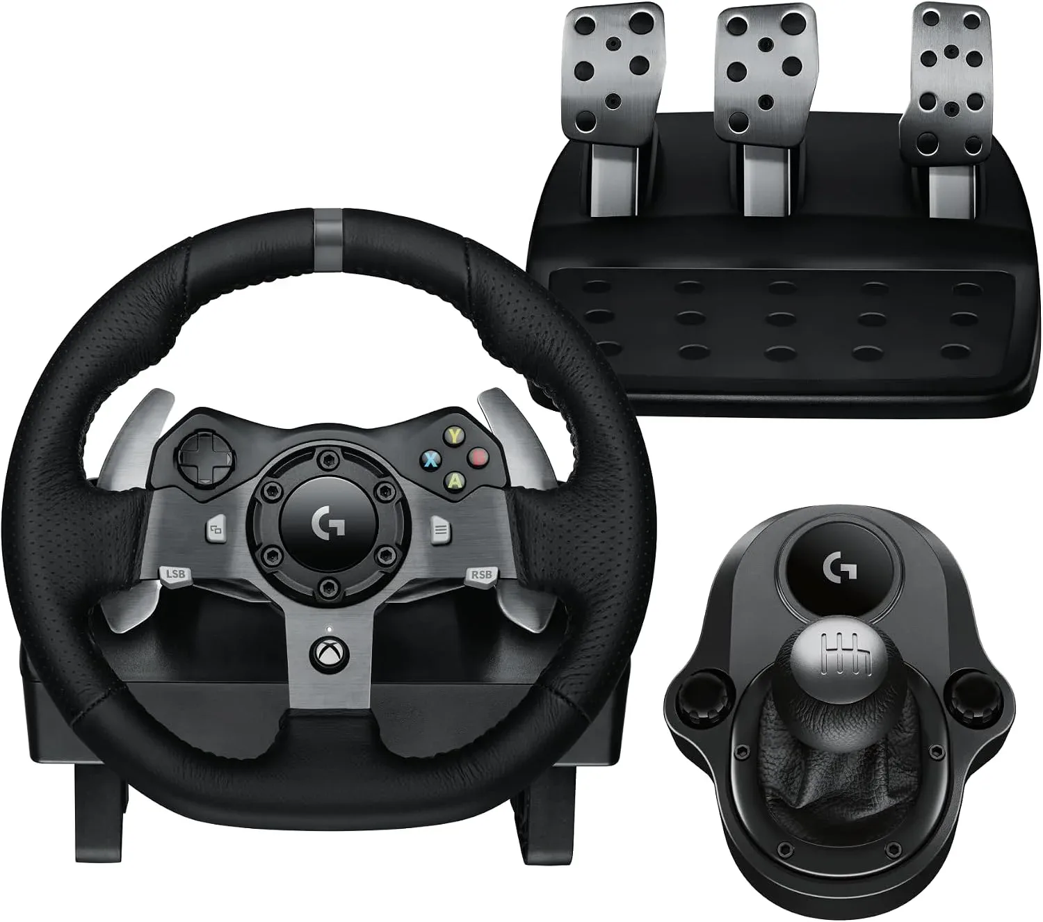 Volante Logitech G920 Driving Force con Pedales y Palanca de Cambios para Xbox Series X|S, Xbox One y PC