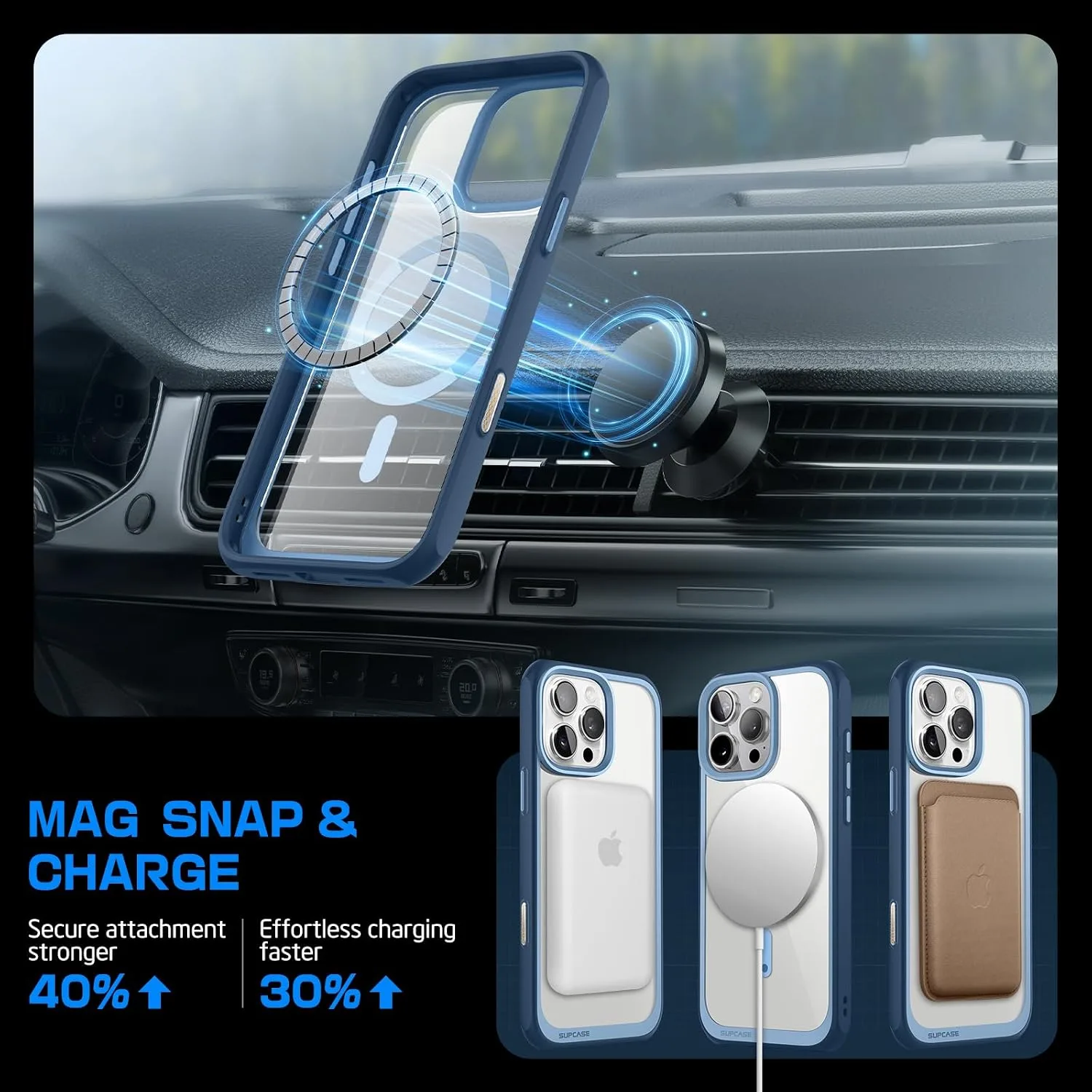 SUPCASE for iPhone 16 Pro Max Case(6.9 inch),Compatible with MagSafe, Azure
