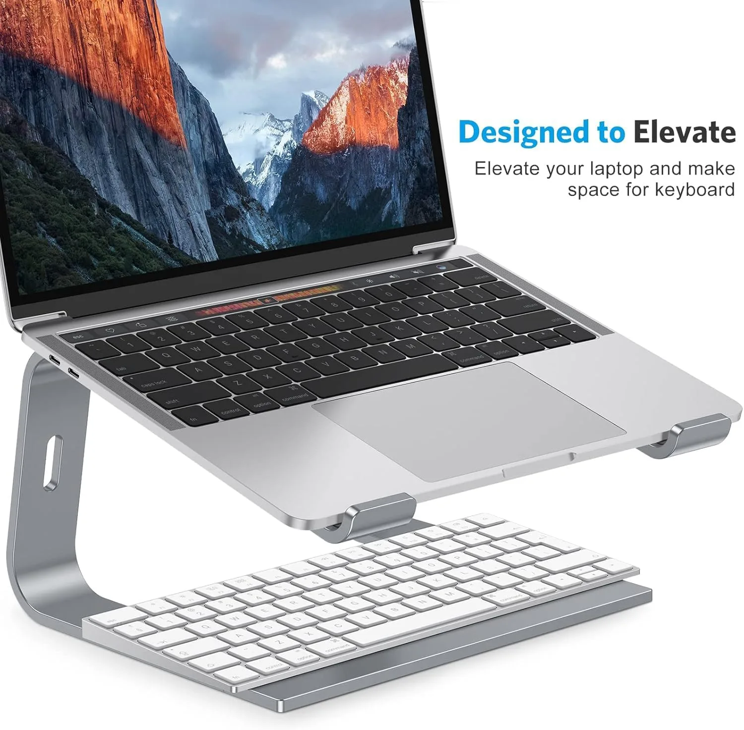 OMOTON Laptop Stand, Detachable Mount for MacBook Air/Pro Dell HP Grey